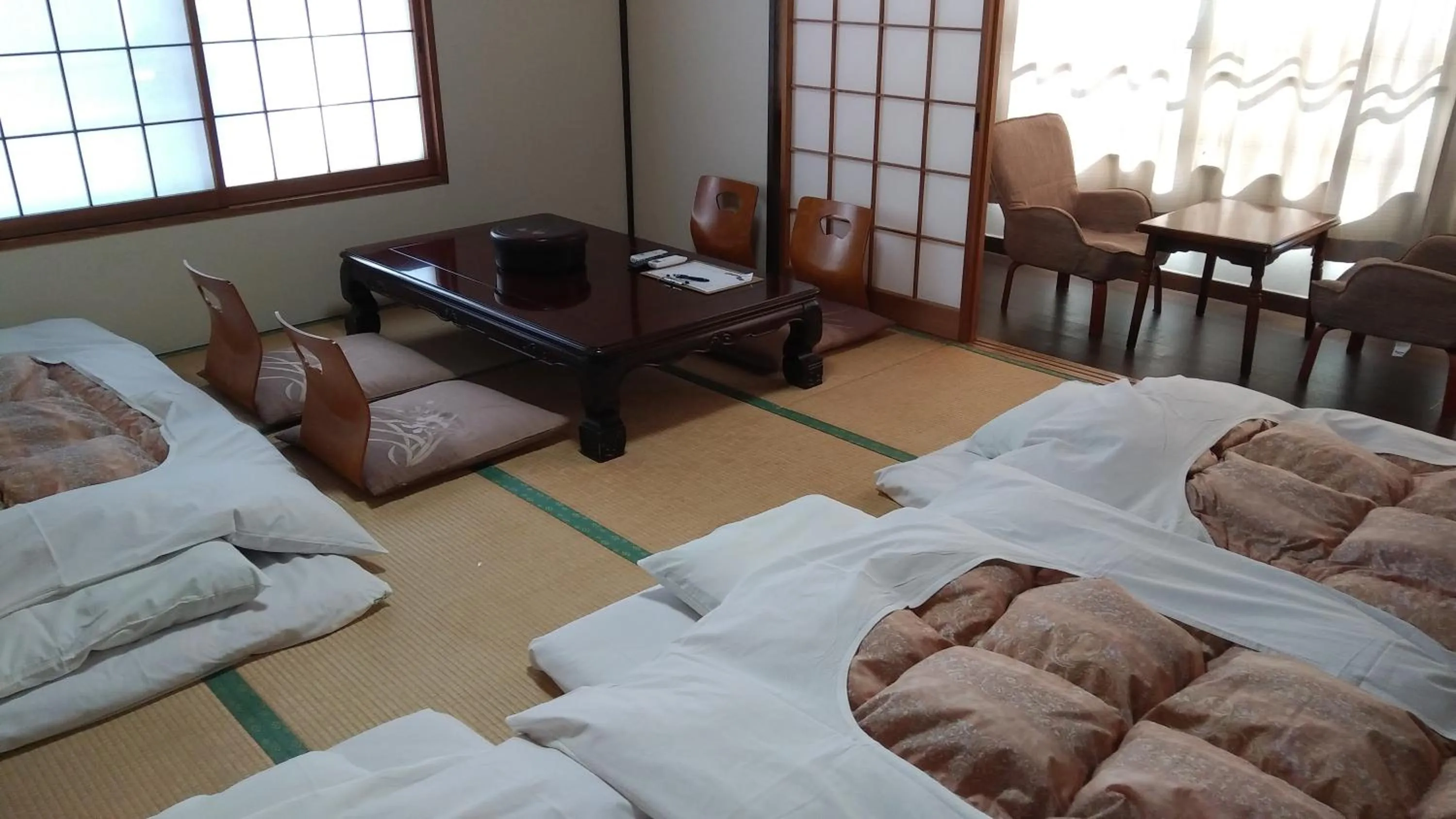 Bed in Oyado Matsubaya