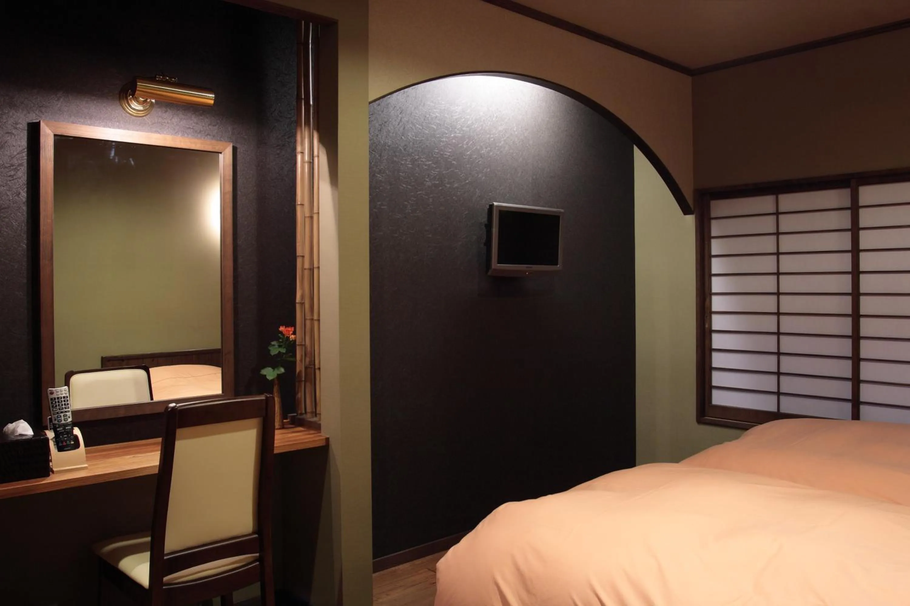 Photo of the whole room, Bed in Super Hydrogen Rich Spa Yado Kanzan
