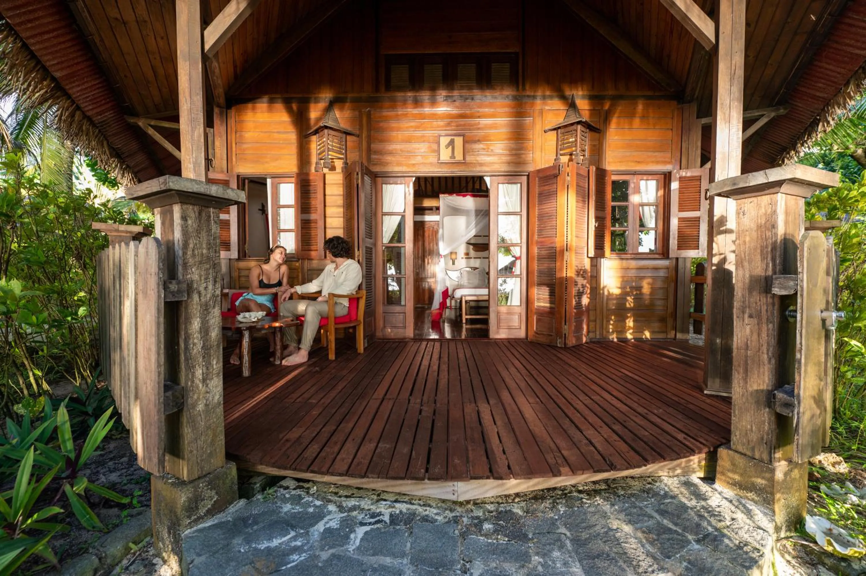 Patio in Princesse Bora Lodge & Spa