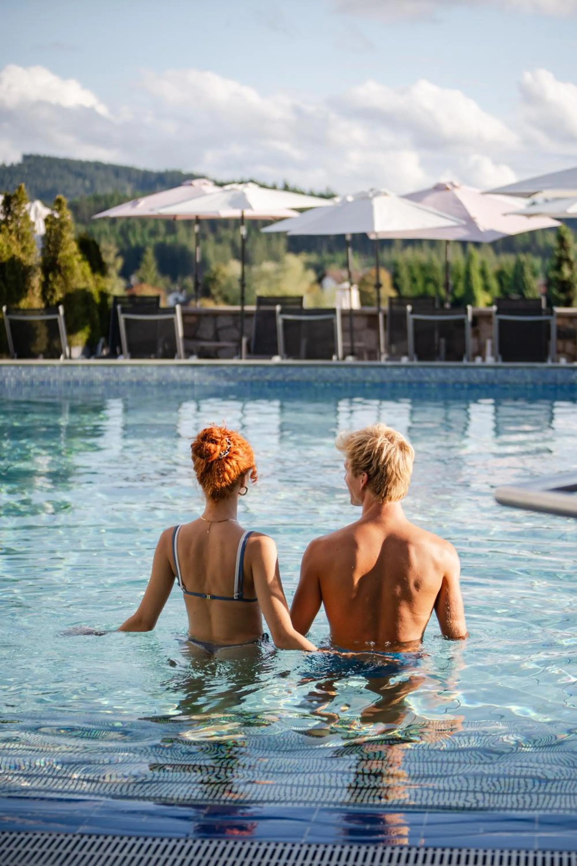 Pool view in Hotel Vier Jahreszeiten am Schluchsee