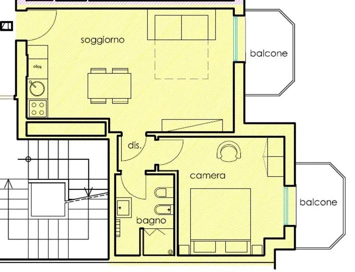 Floor plan in Wally Residence