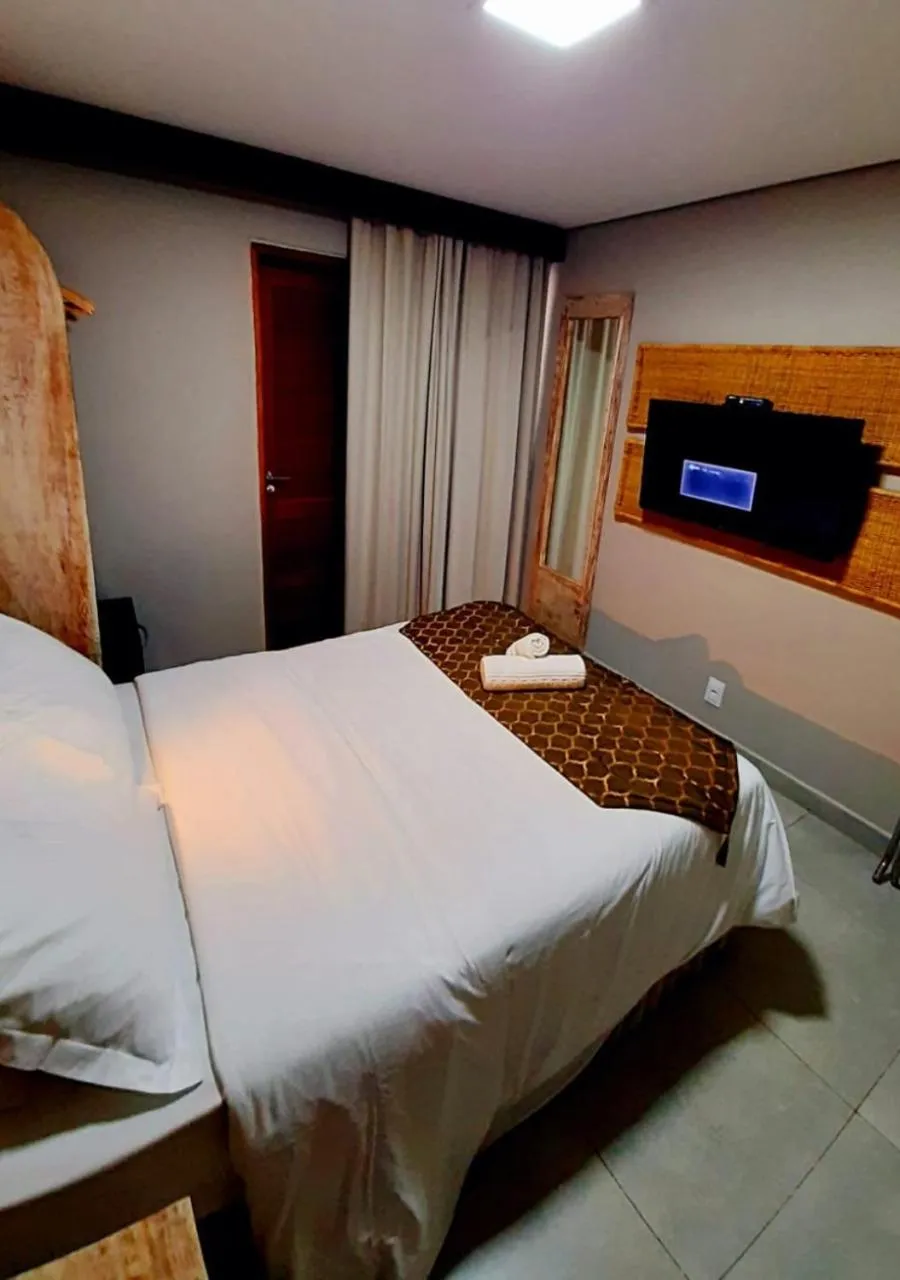 TV and multimedia, Bed in Pousada Recanto