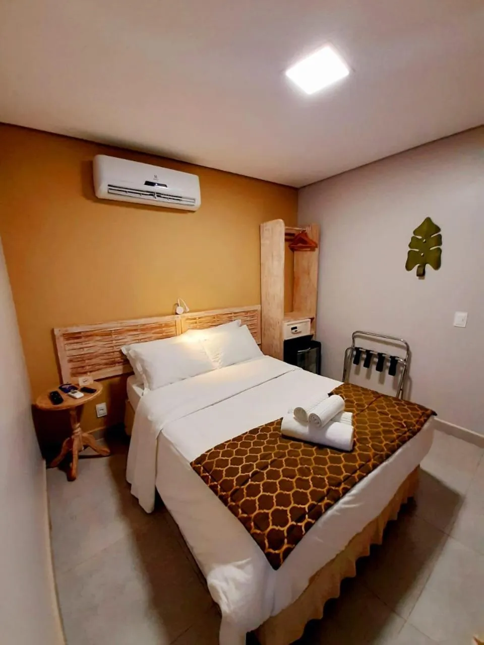 Bed in Pousada Recanto