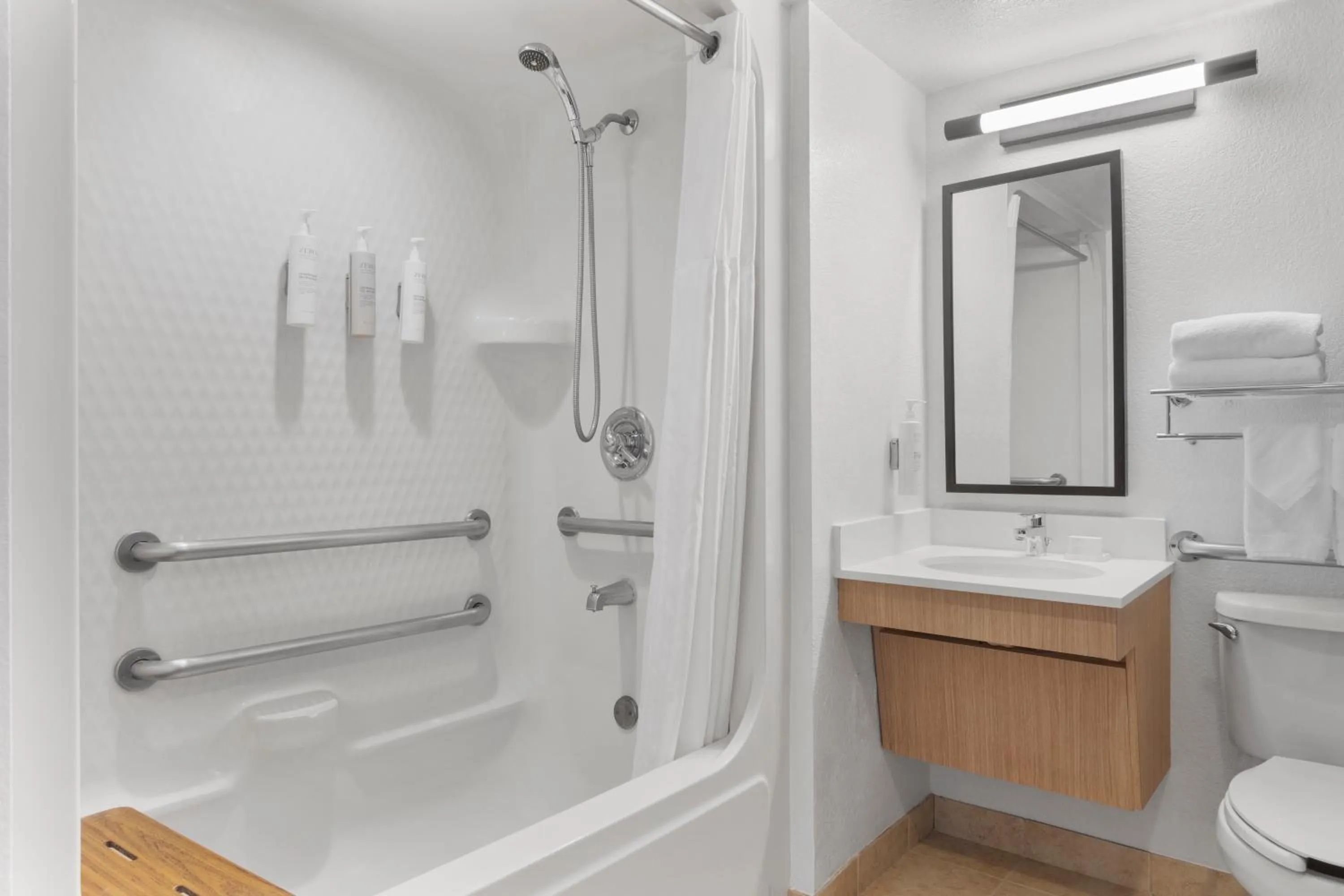 Bathroom in Spark by Hilton Orlando near SeaWorld