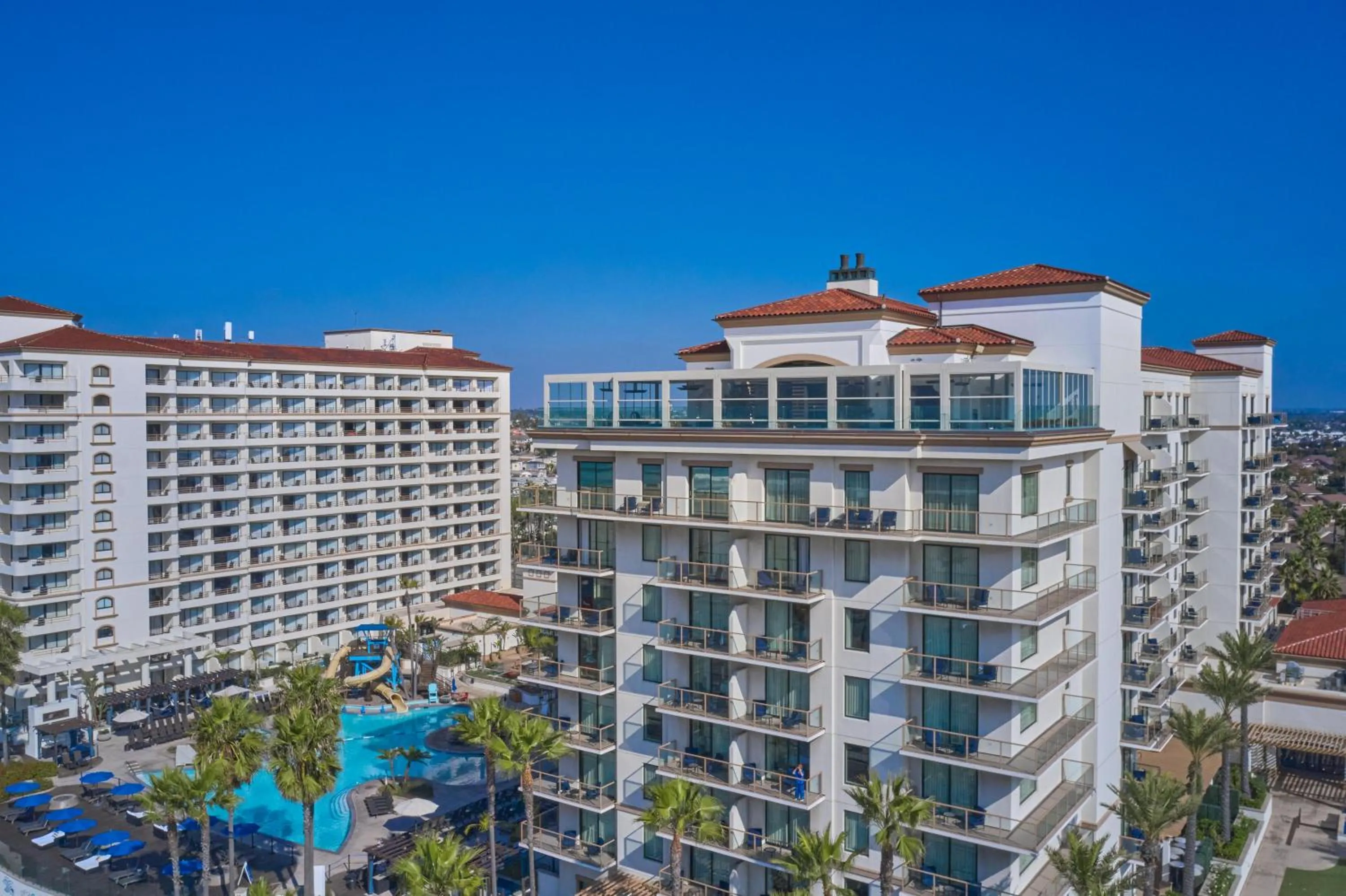 Property building in The Waterfront Beach Resort, A Hilton Hotel