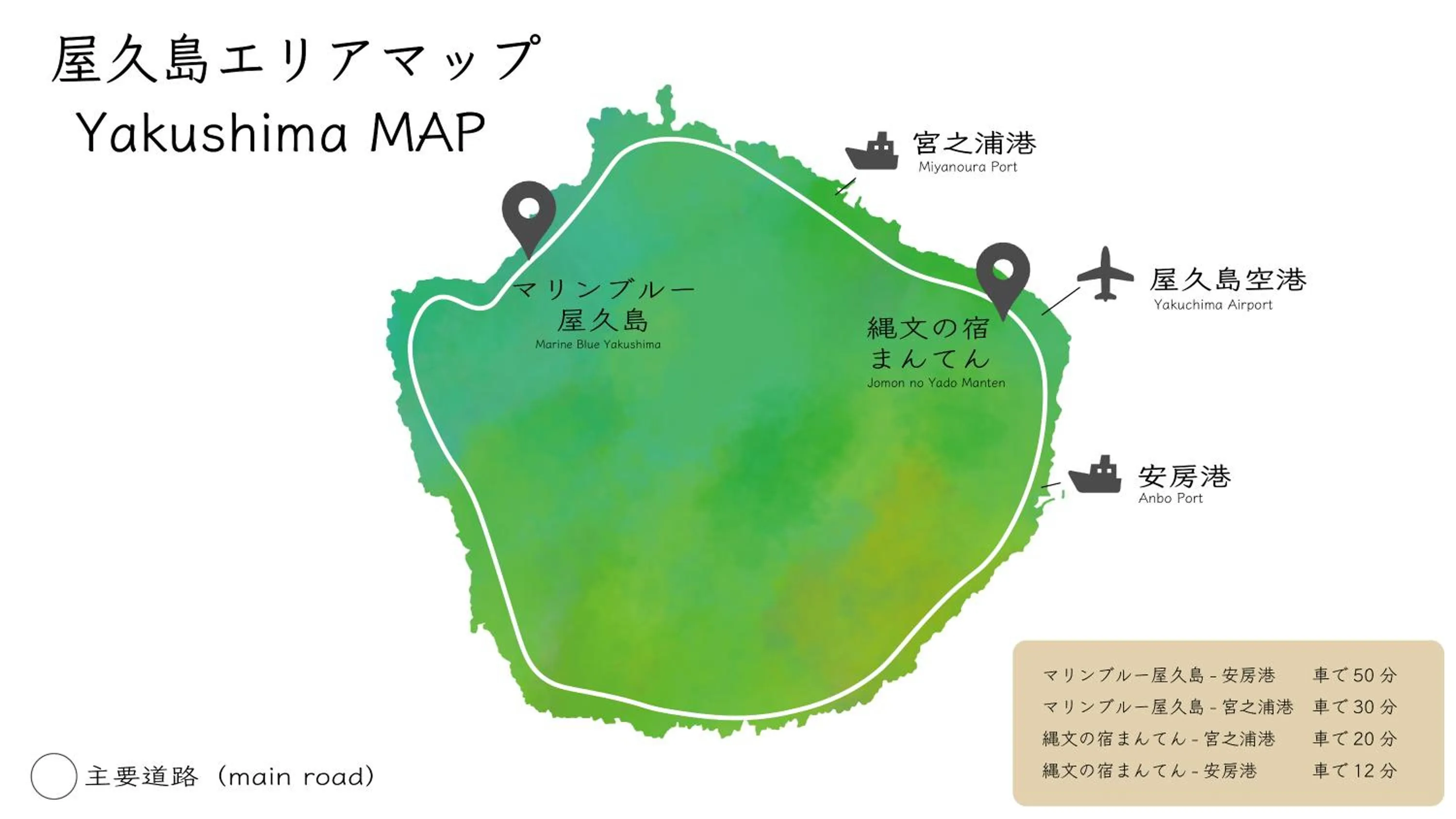 Nearby landmark in Marine Blue Yakushima