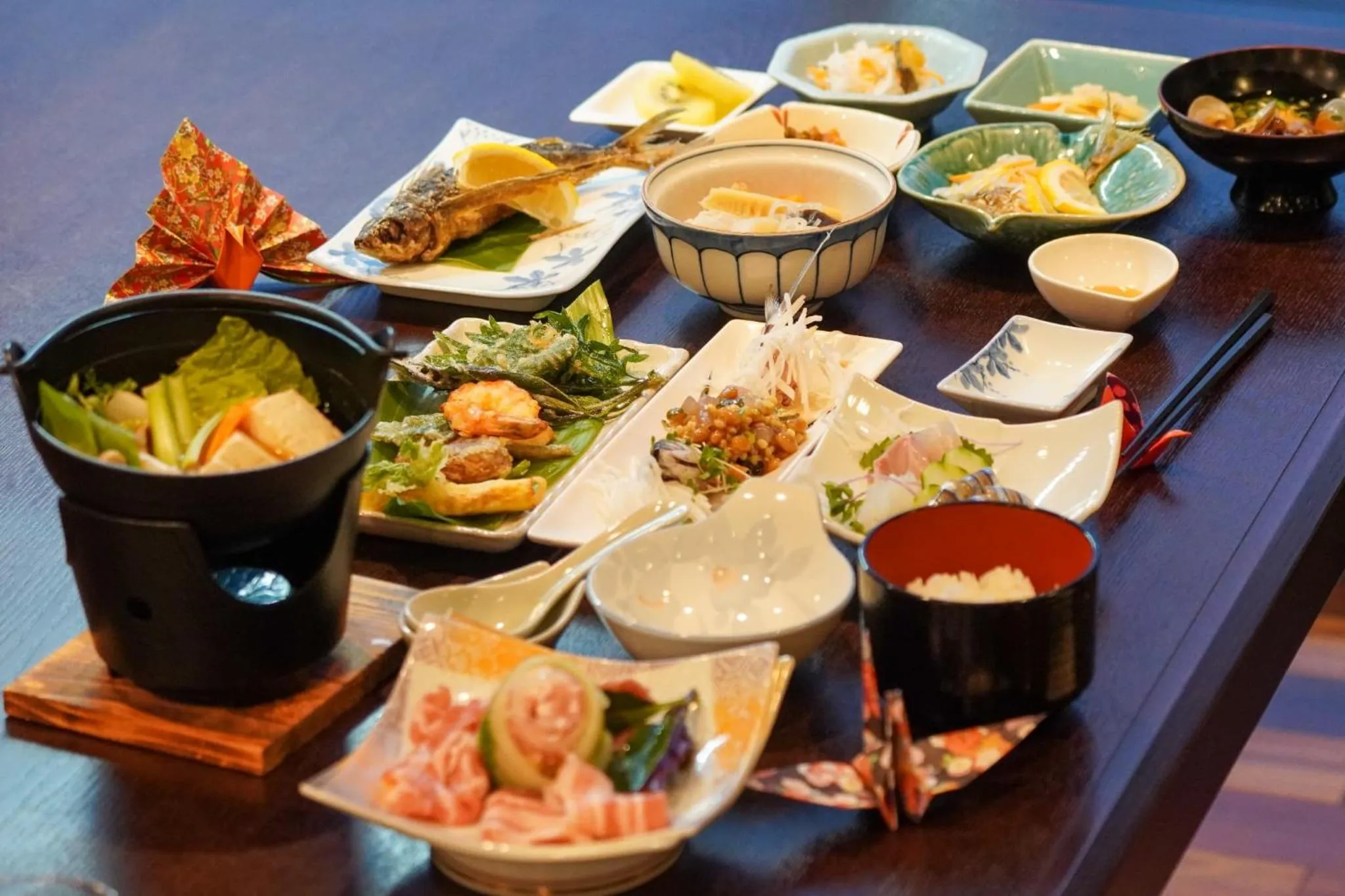 Dinner in Marine Blue Yakushima