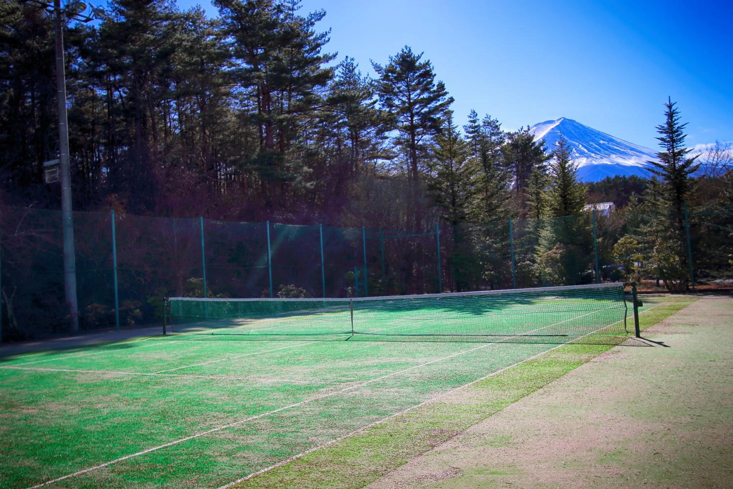 Tennis court in Hotel Regina Kawaguchiko