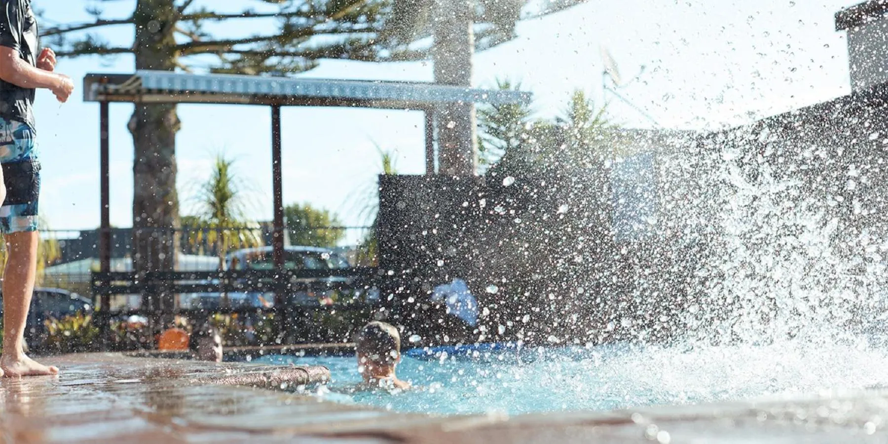Swimming pool in Mercury Bay Holiday Park