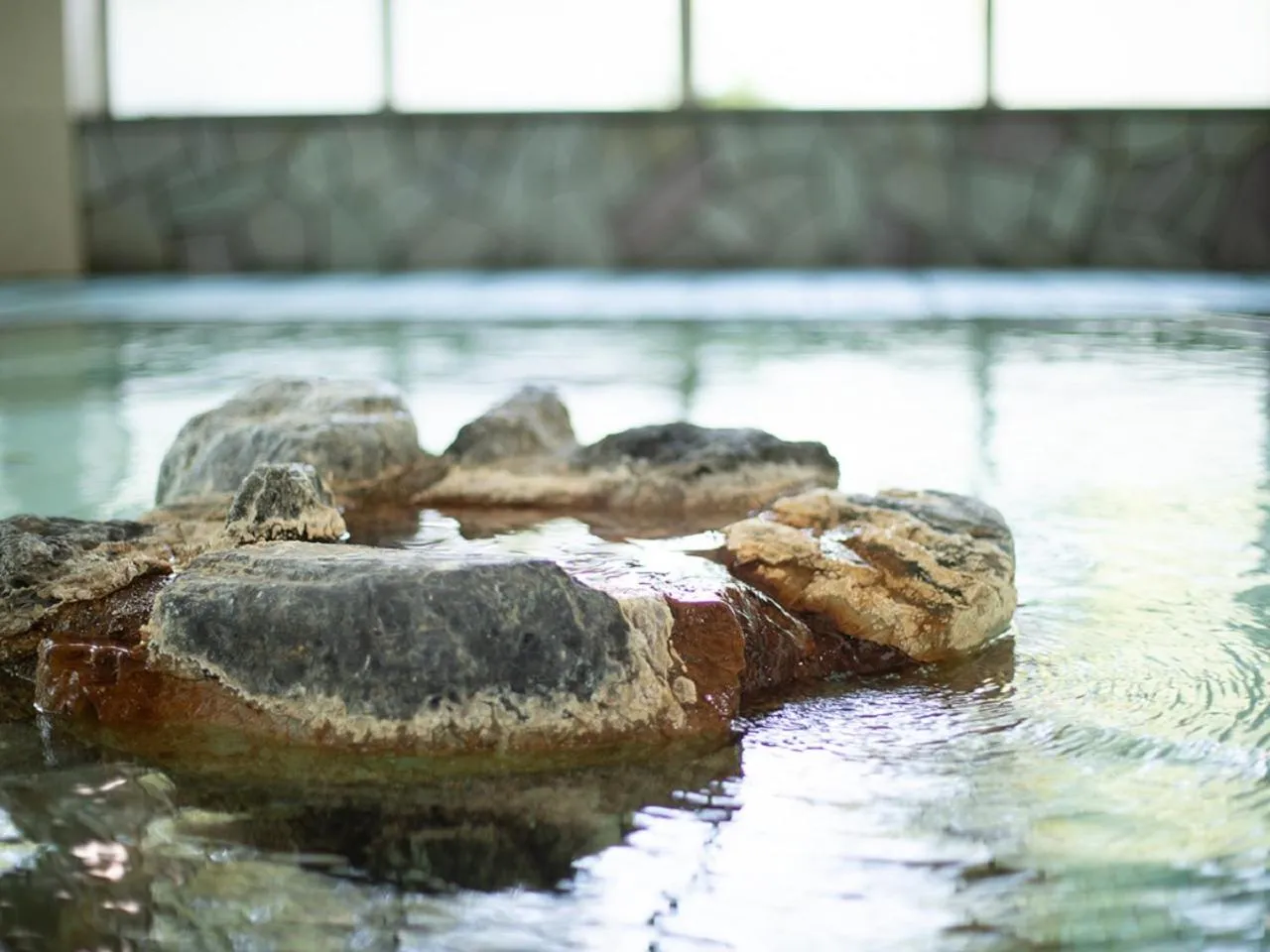 Hot Spring Bath in Hotel Okukujikan