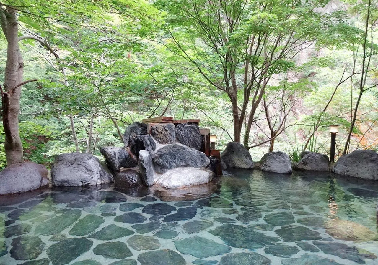 Open Air Bath in Hotel Yunishigawa
