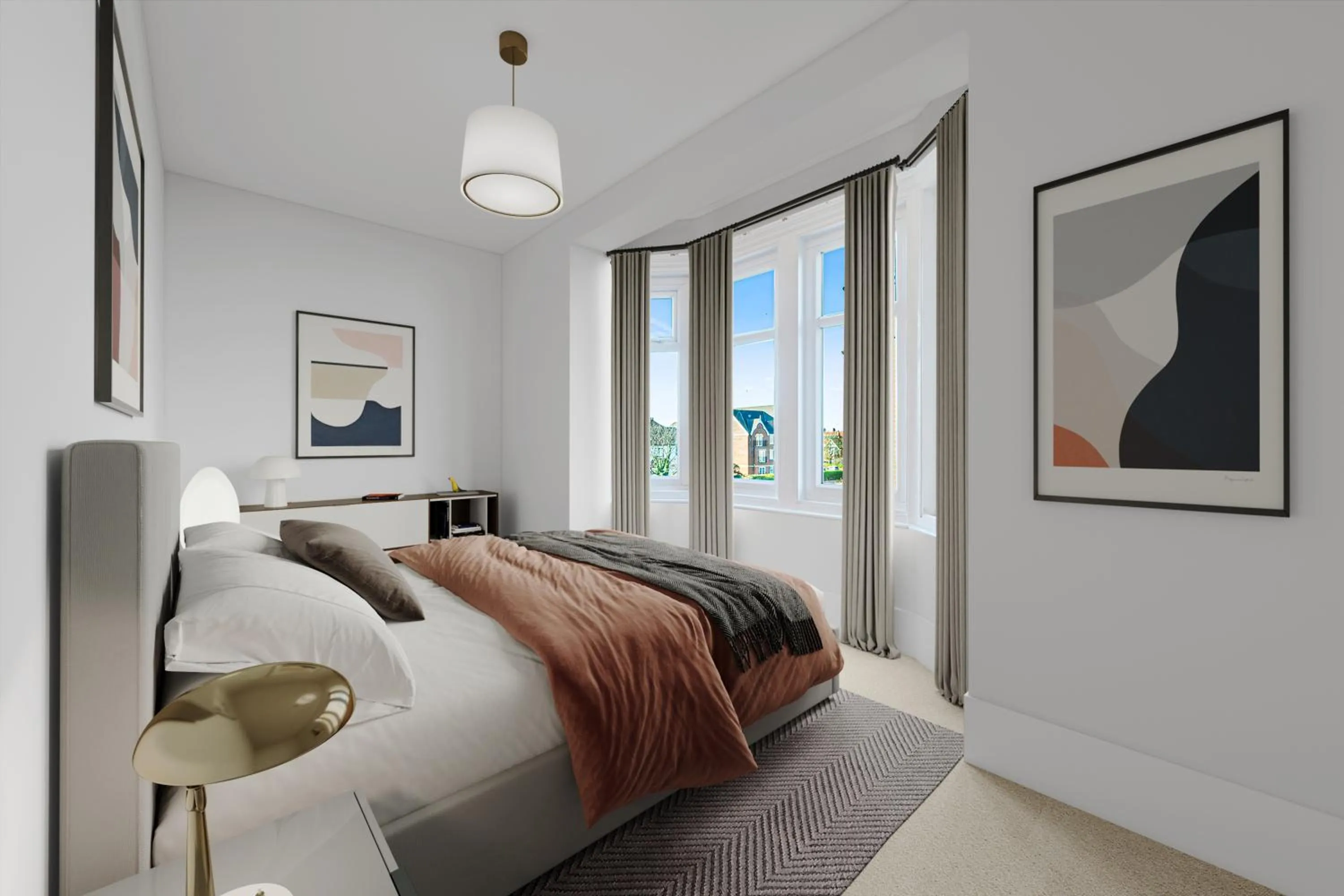 Bedroom, Bed in Mode - The Old School House