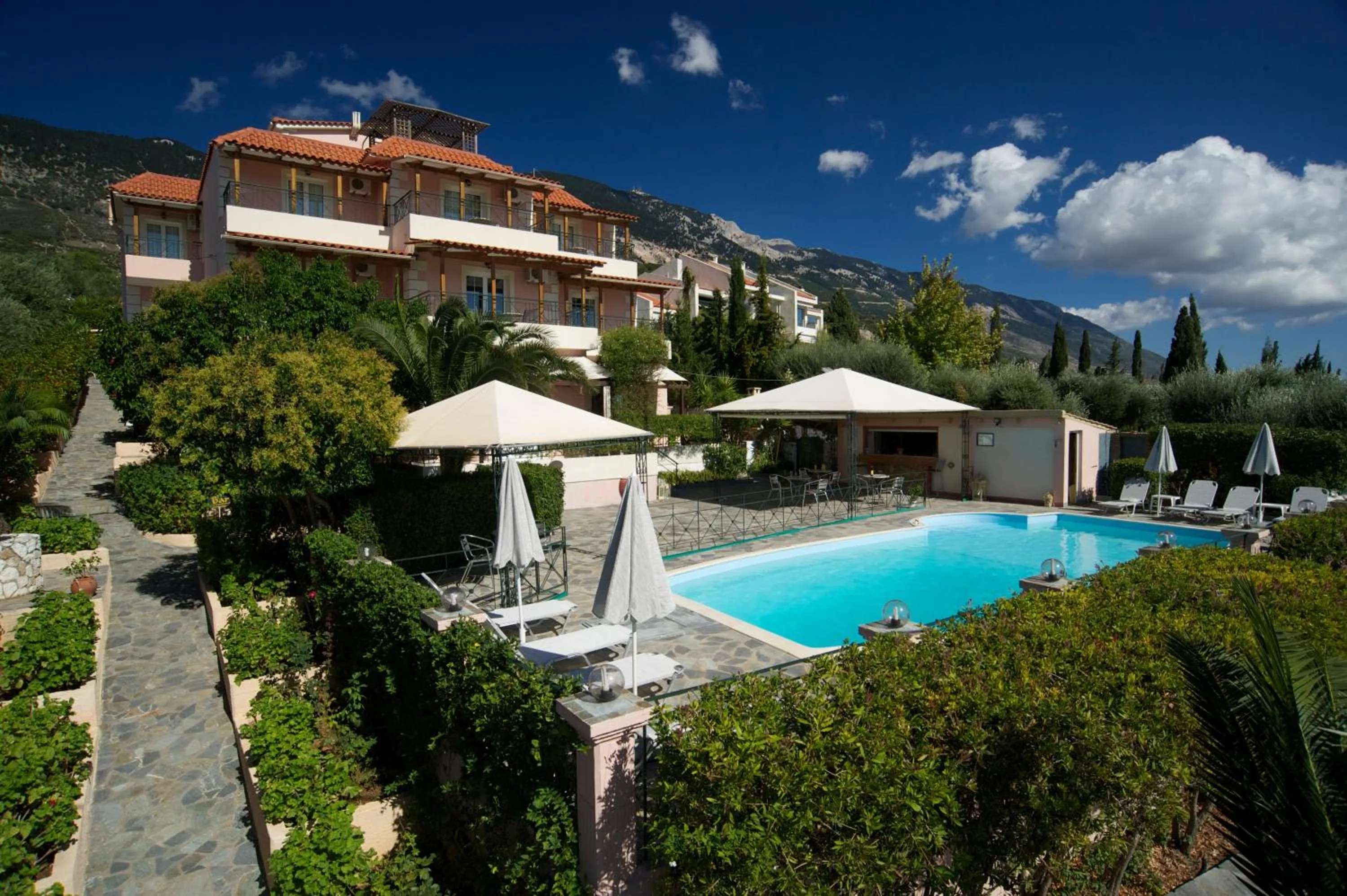 Garden view in Nostos