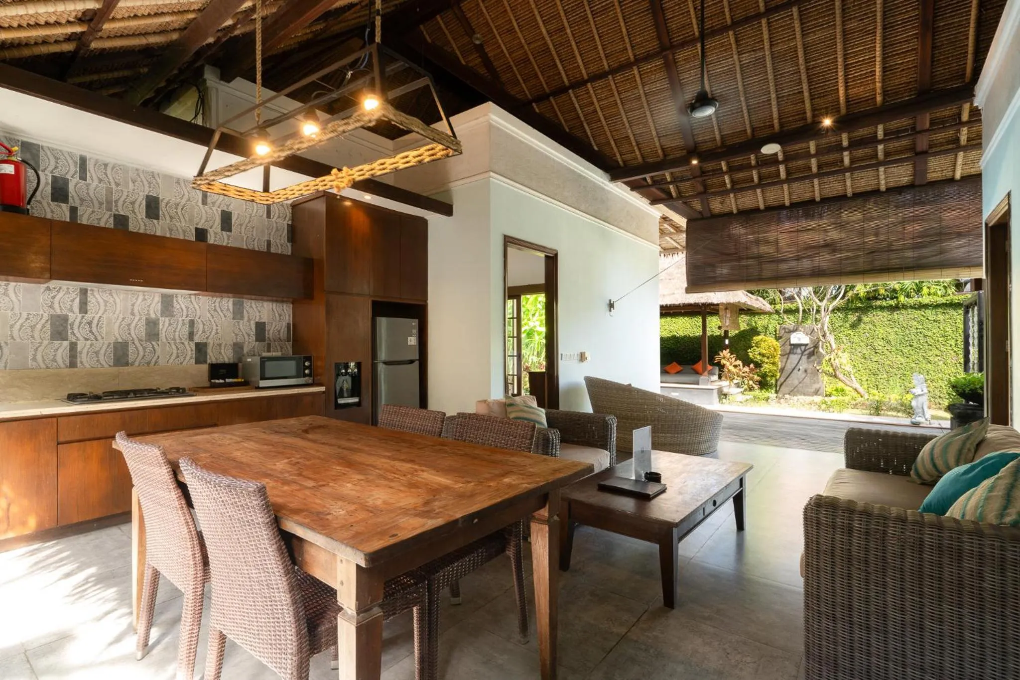 Dining area in Kecapi Villa Seminyak by Ini Vie Hospitality