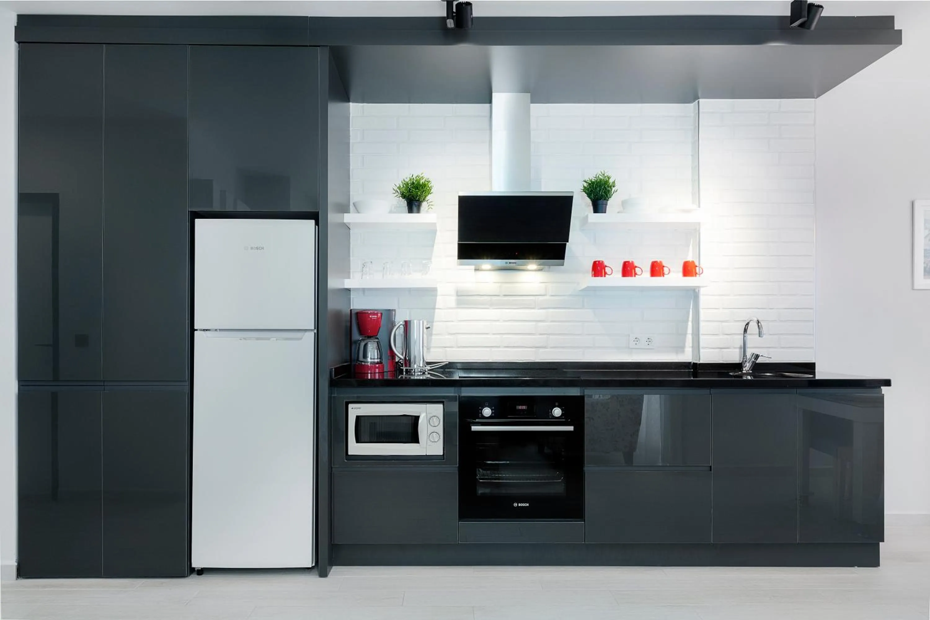 Kitchen or kitchenette in Twin Apart Hotel