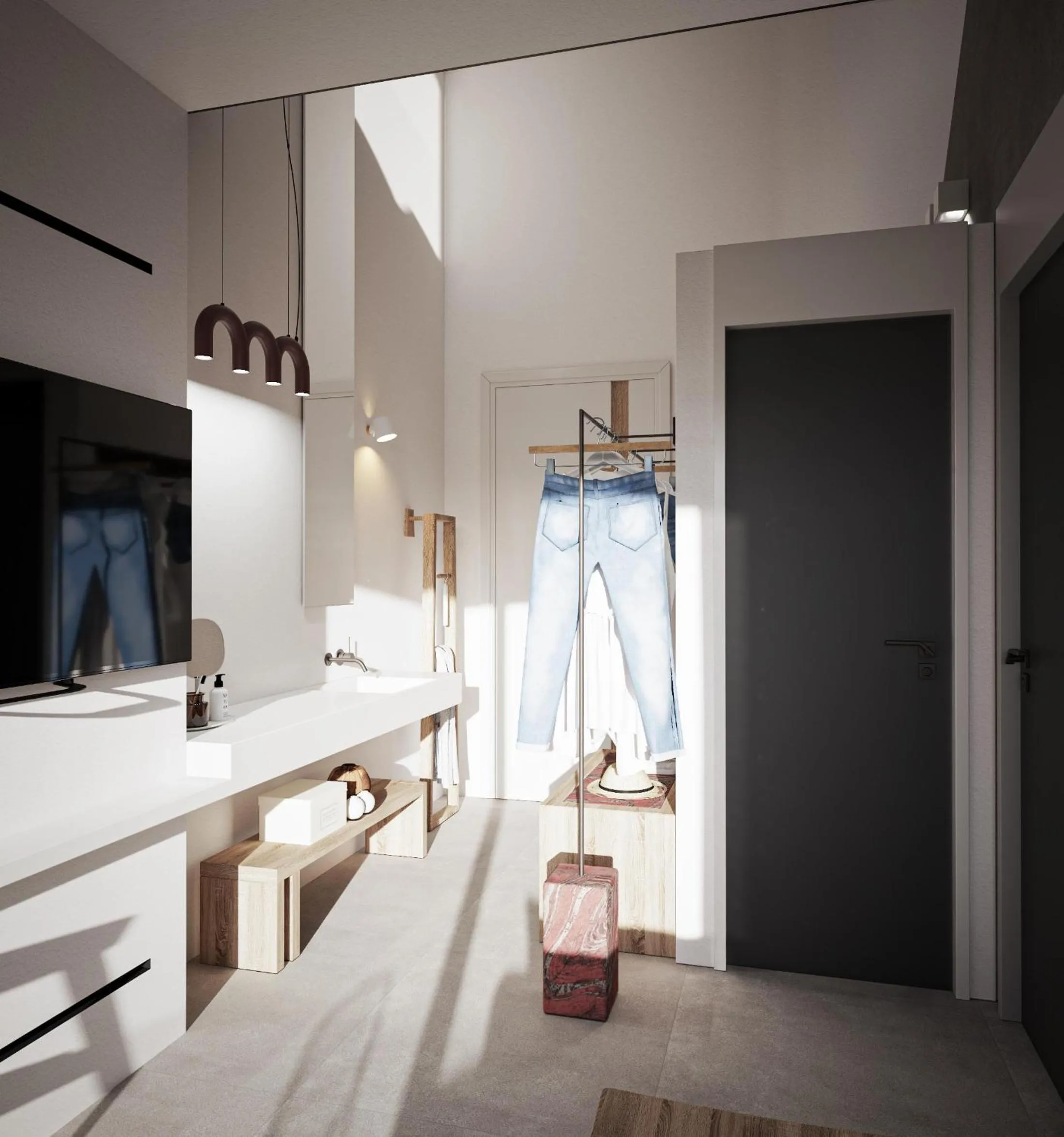 Bathroom, Bed in Dore Boutique Hotel