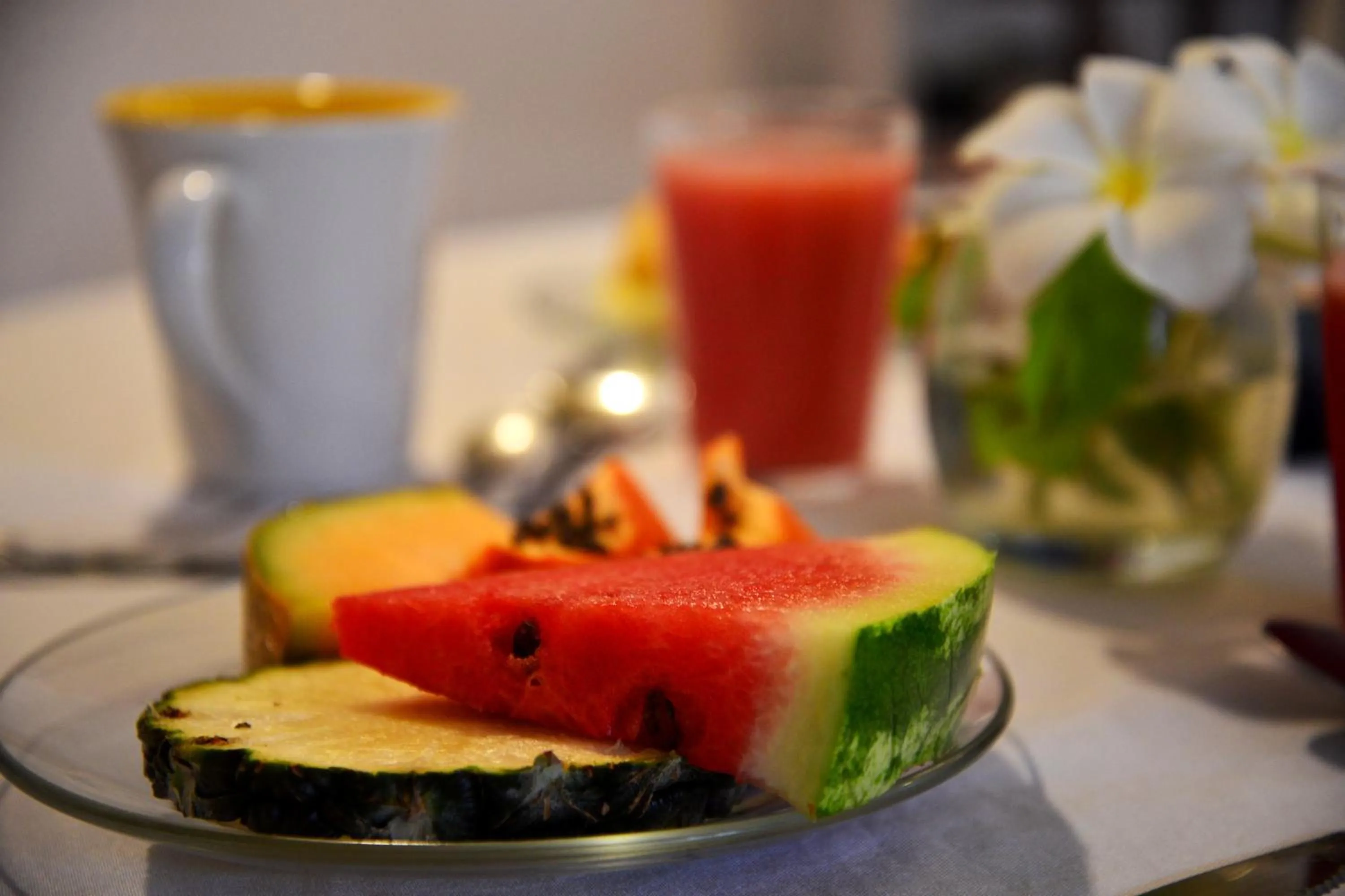 Buffet breakfast in Pousada Enseada Dos Golfinhos