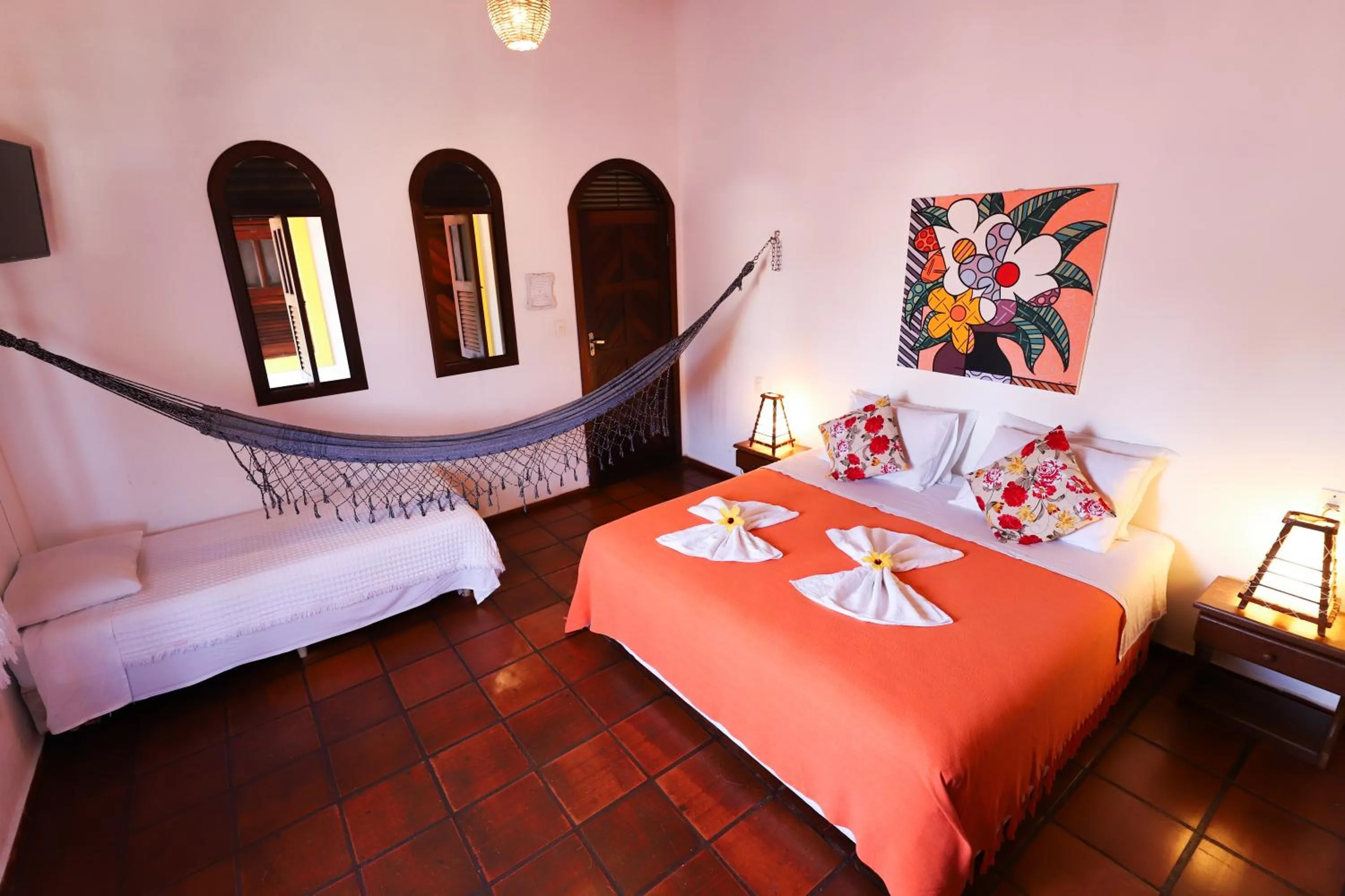 Bed in Pousada Enseada Dos Golfinhos