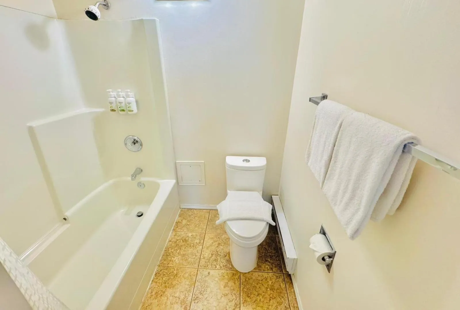 Shower in Travelodge by Wyndham Golden Sportsman Lodge