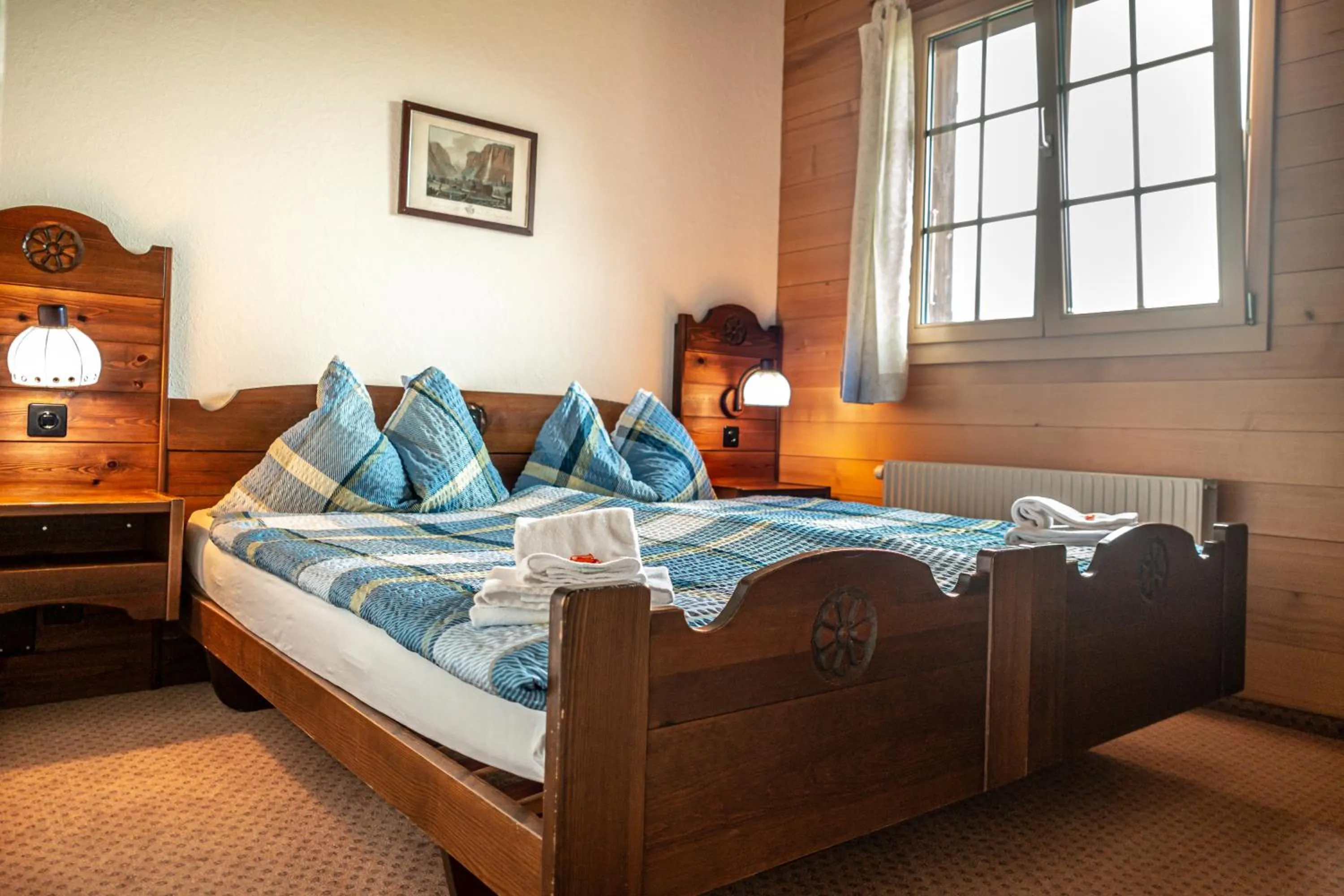 Bed in Hotel Gletscherblick Grindelwald