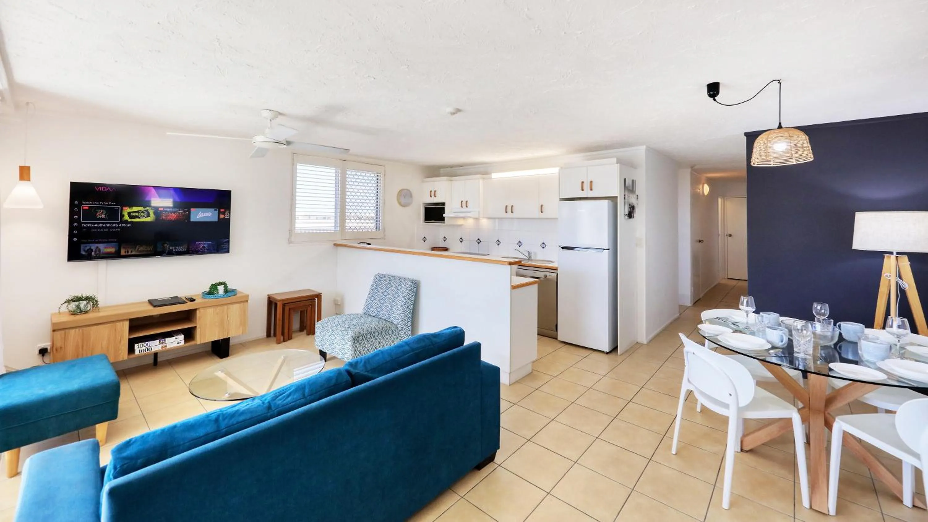 Living room in Merrima Court Holidays