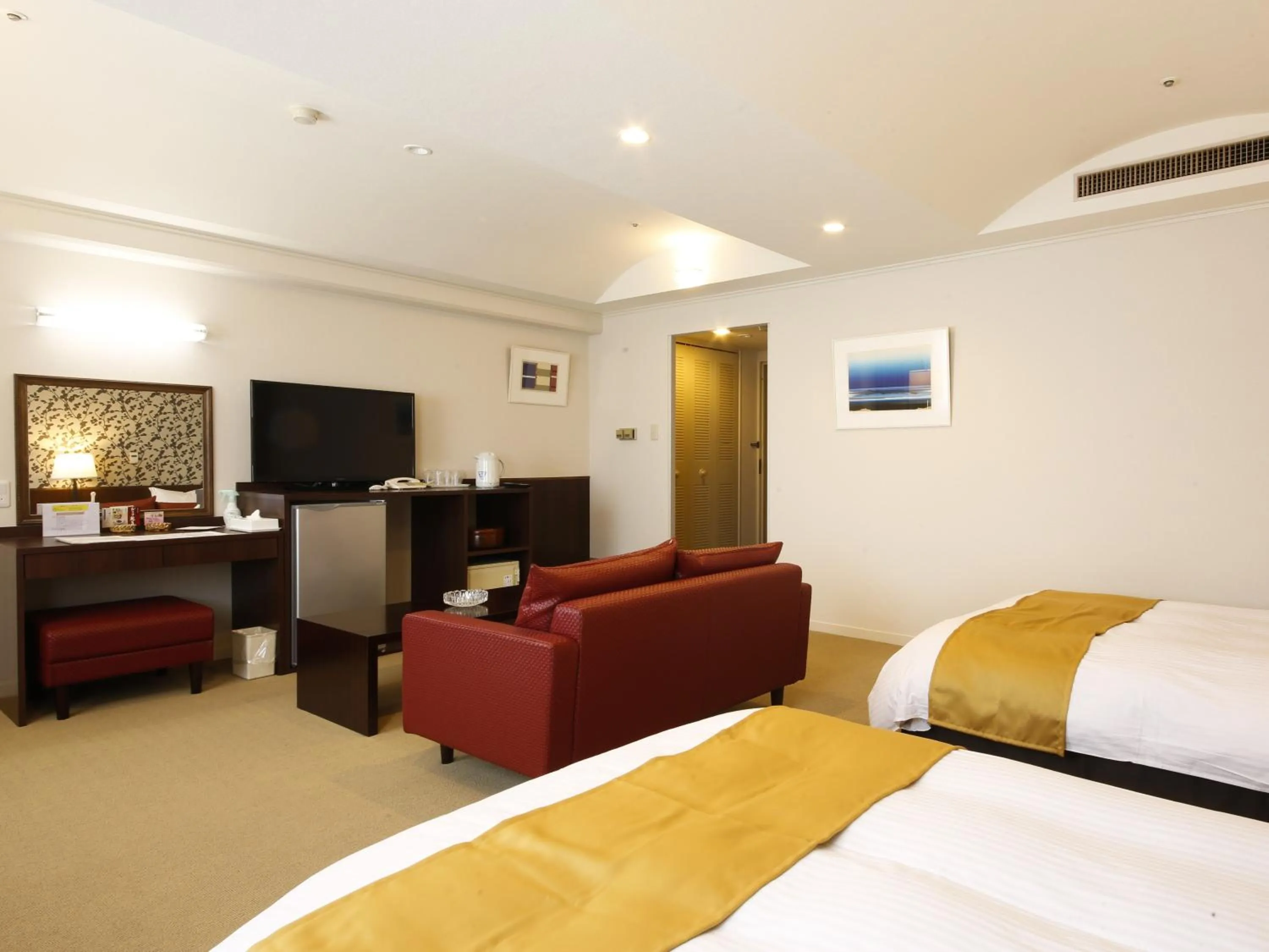 Bed in Kotohira Onsen Kotosankaku