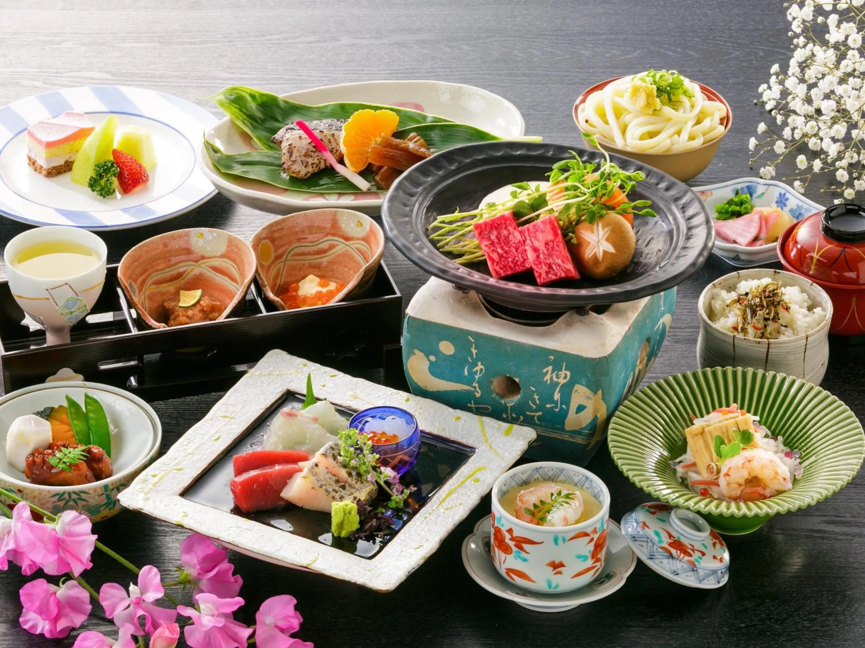 Food in Kotohira Onsen Kotosankaku