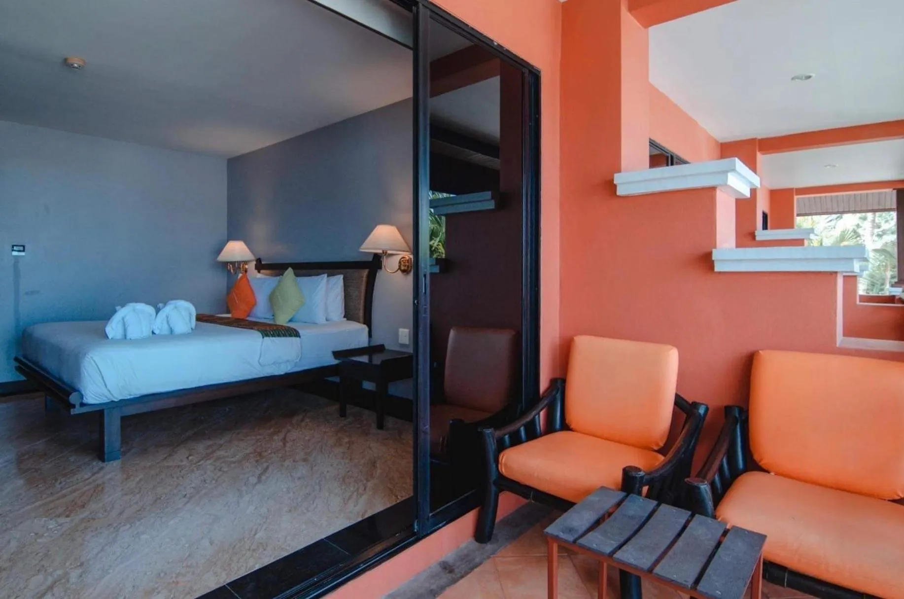 Balcony/Terrace, Bed in C & N Resort and Spa - SHA Extra Plus