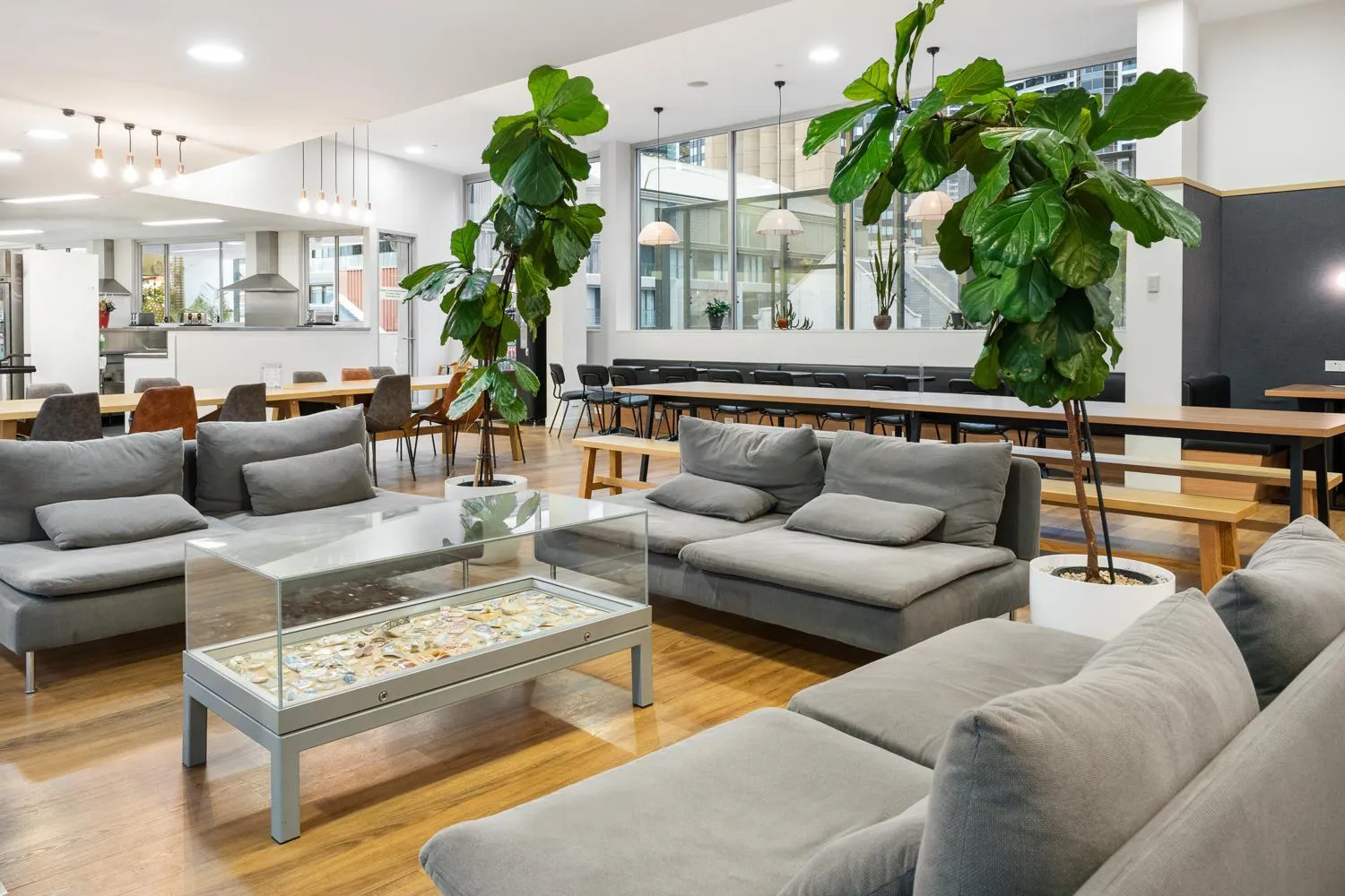 Seating area in YHA Sydney Harbour