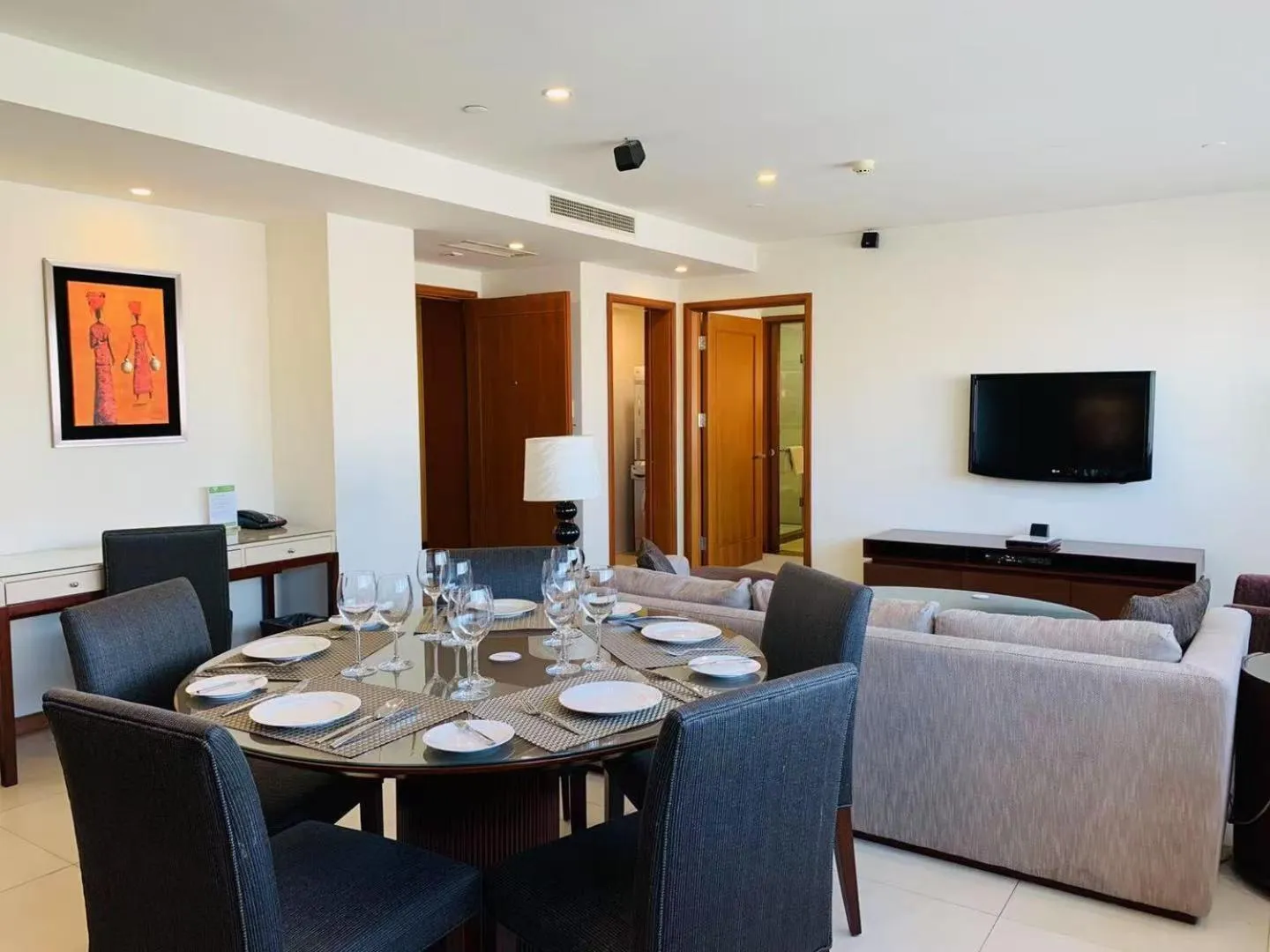 Dining area in Oakwood Residence Shanghai