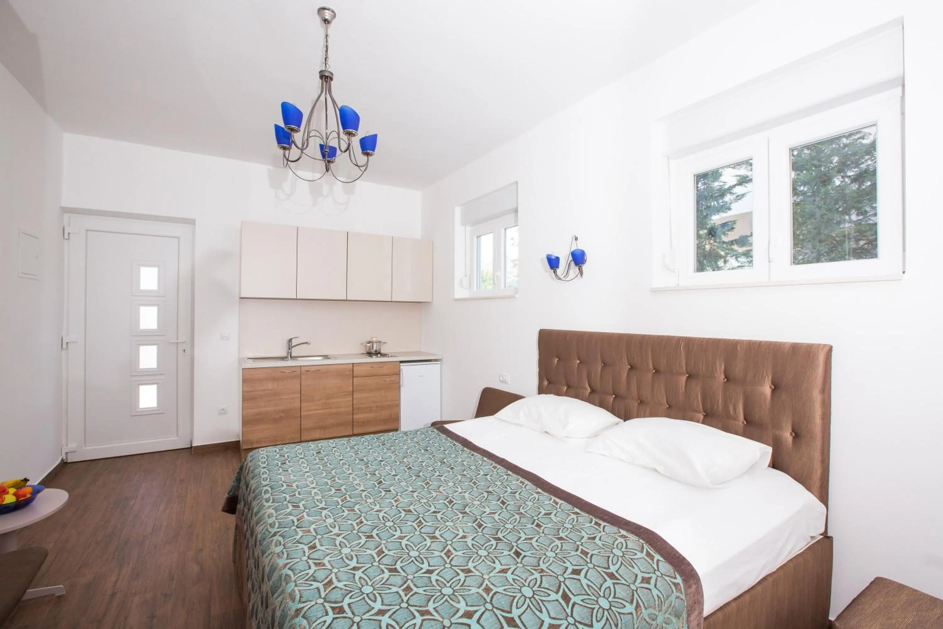 Dining area, Bed in Aida Apartments and Rooms for couples and families FREE PARKING