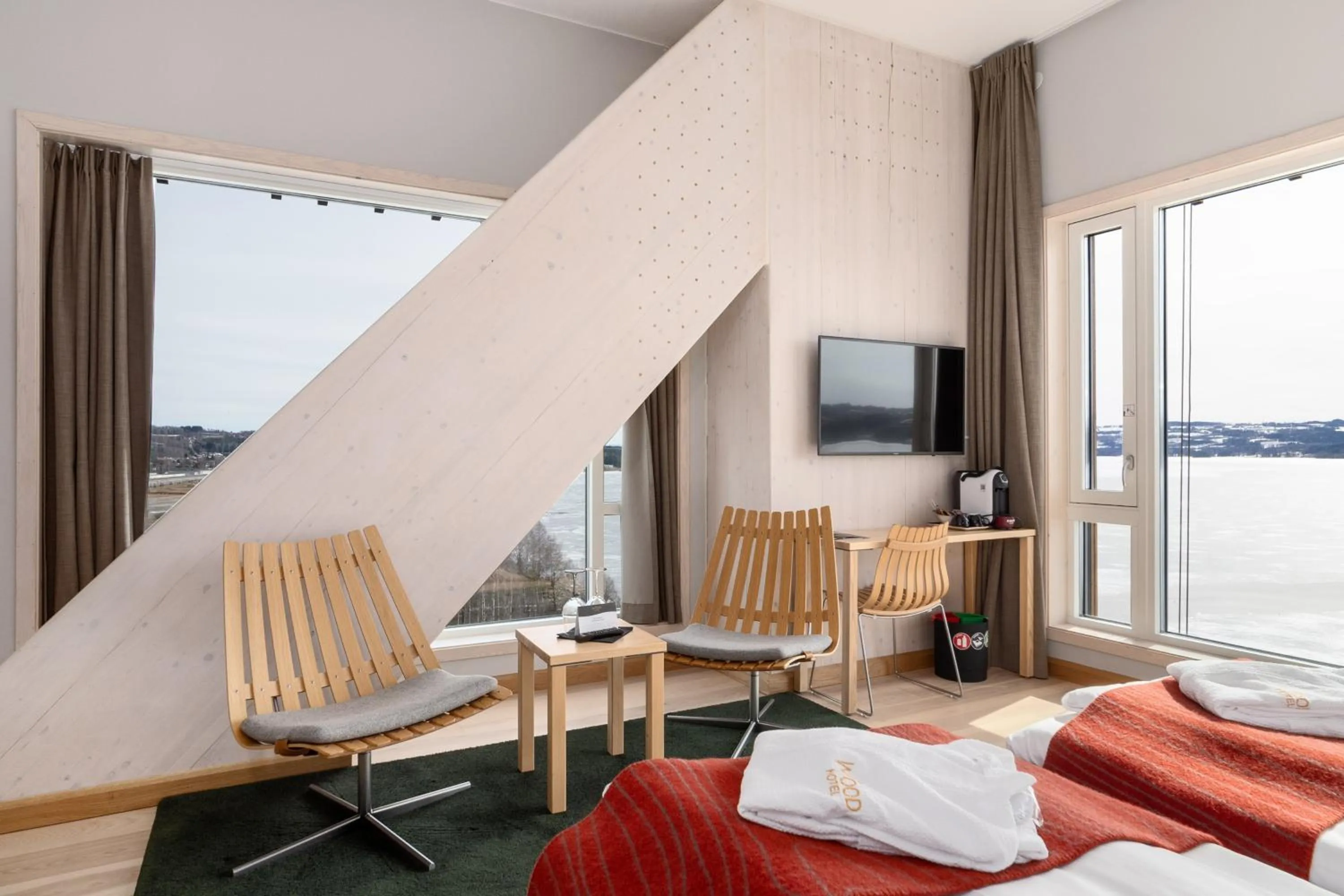 View (from property/room), Bed in Wood Hotel by Frich's