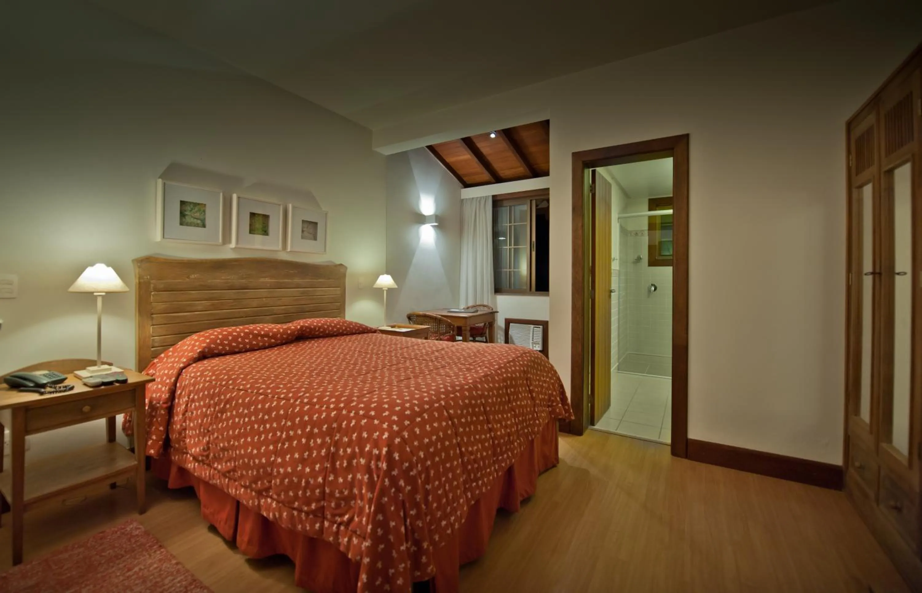 Bed in Pousada Les Roches