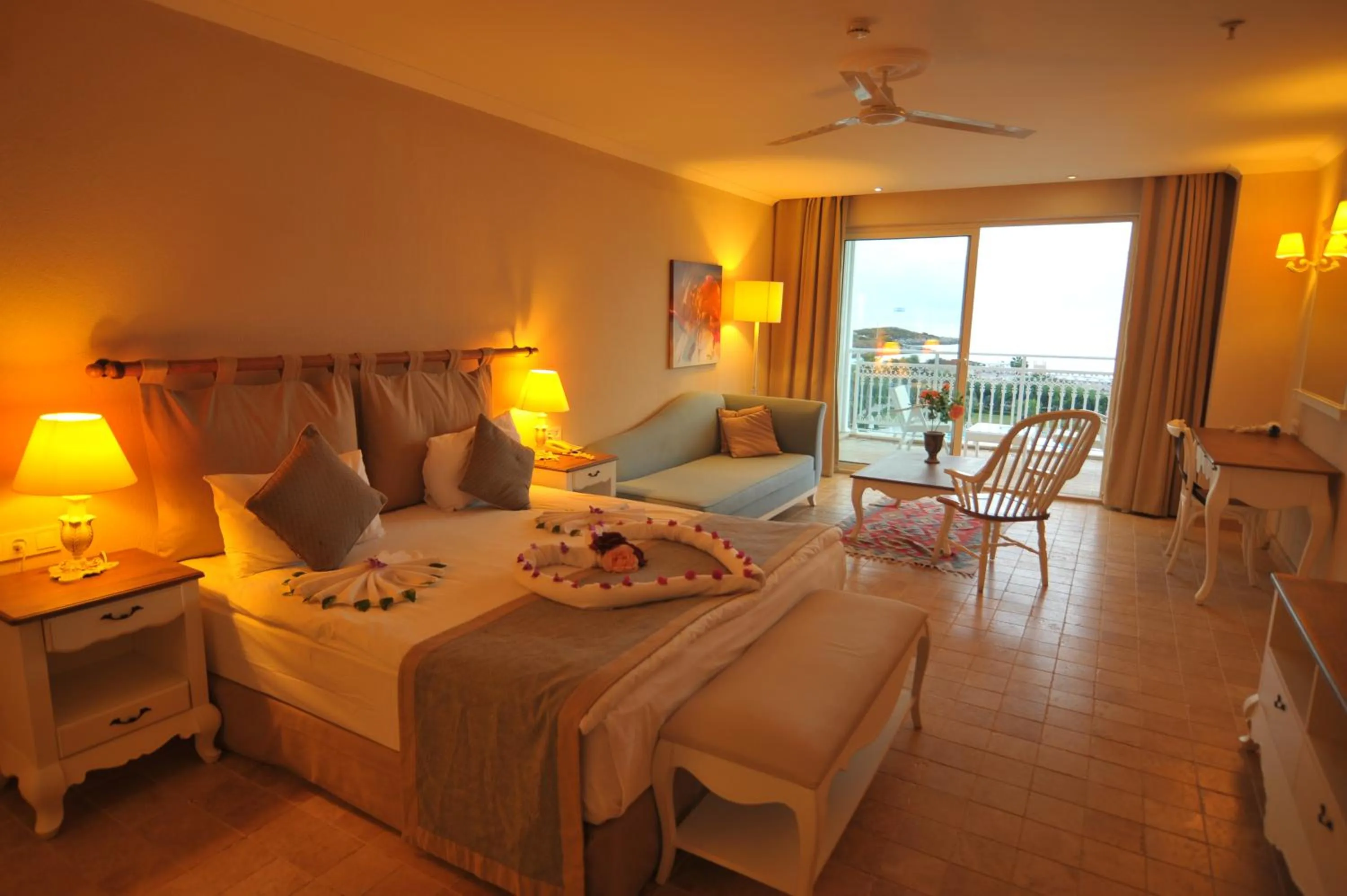 Bed in Andriake Beach Club Hotel - All Inclusive