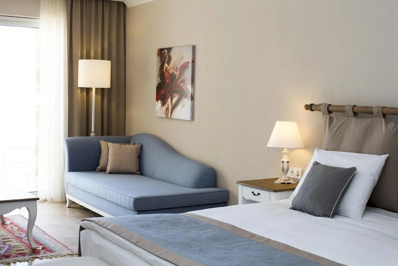 Bed in Andriake Beach Club Hotel - All Inclusive