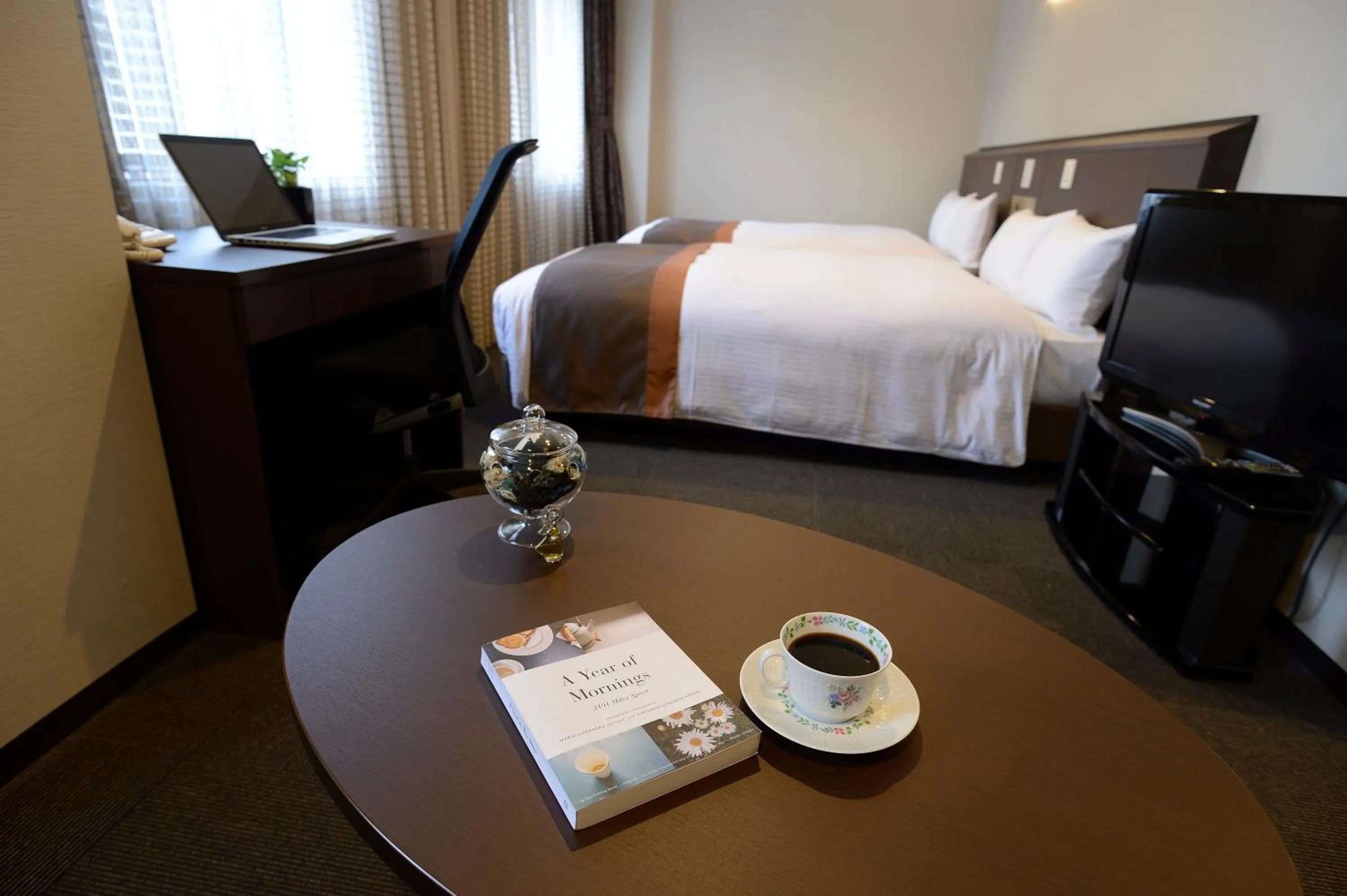 Photo of the whole room, Bed in Natural Hot Spring Midosuji Hotel