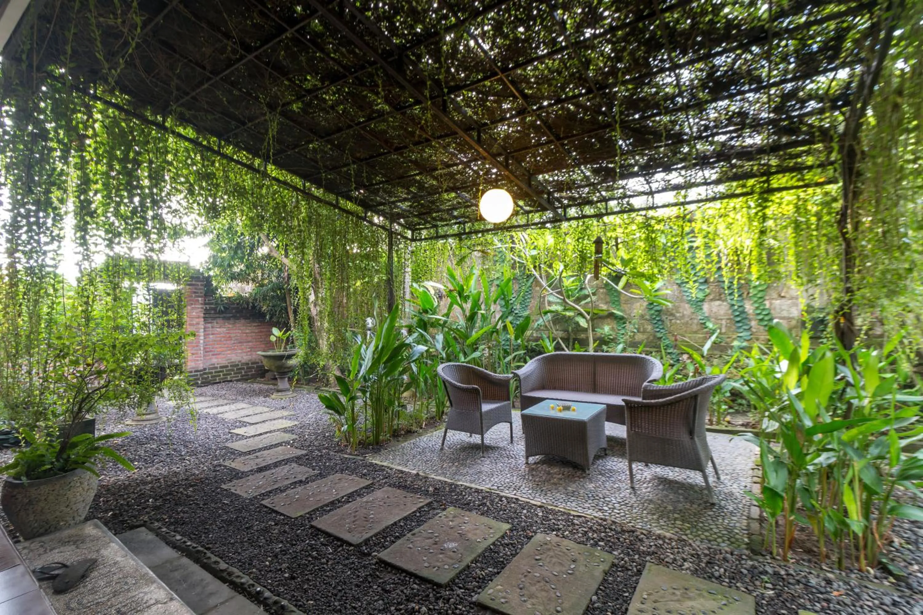 Patio in Tropical Bali Hotel