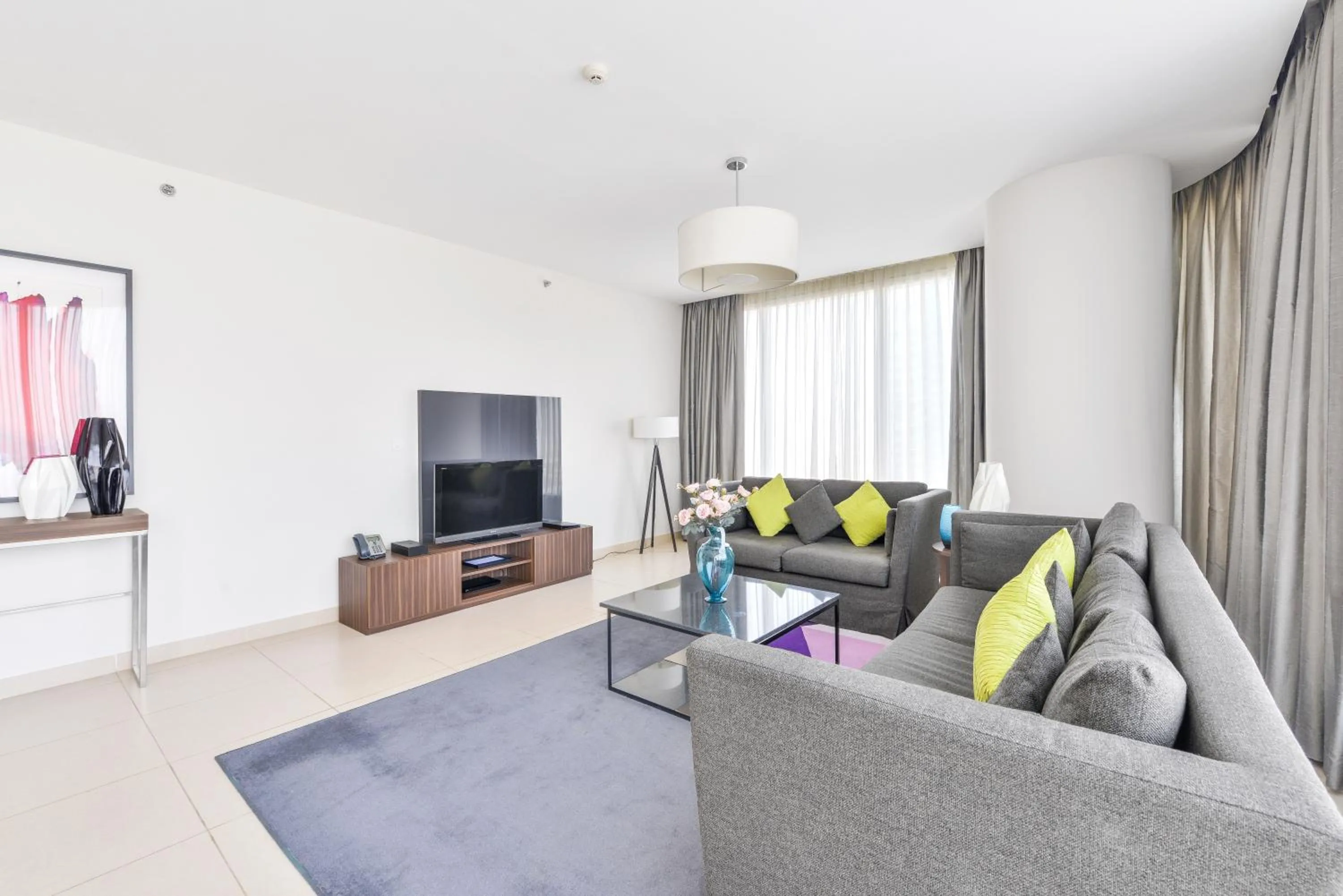 Living room in Nassima Tower Hotel Apartments