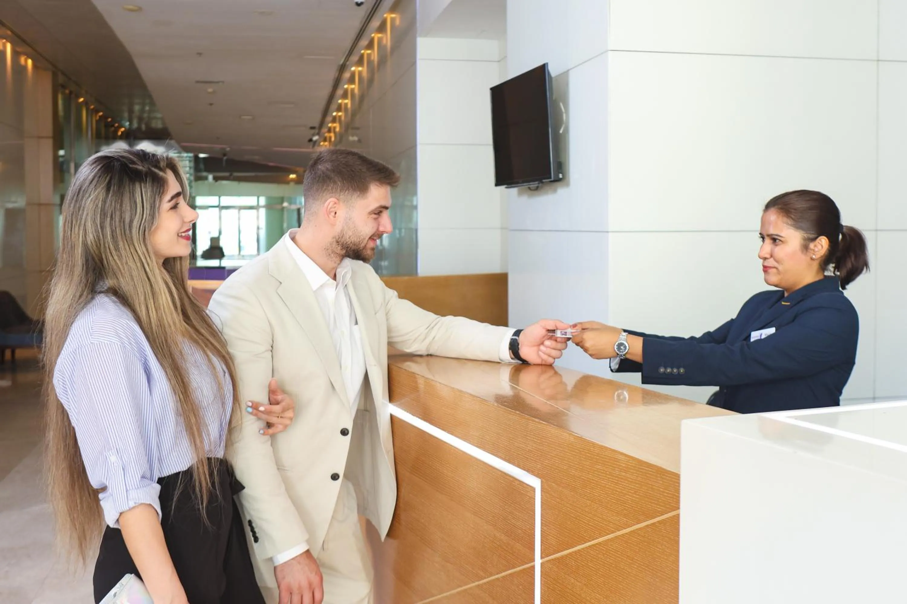 Lobby or reception in Nassima Tower Hotel Apartments