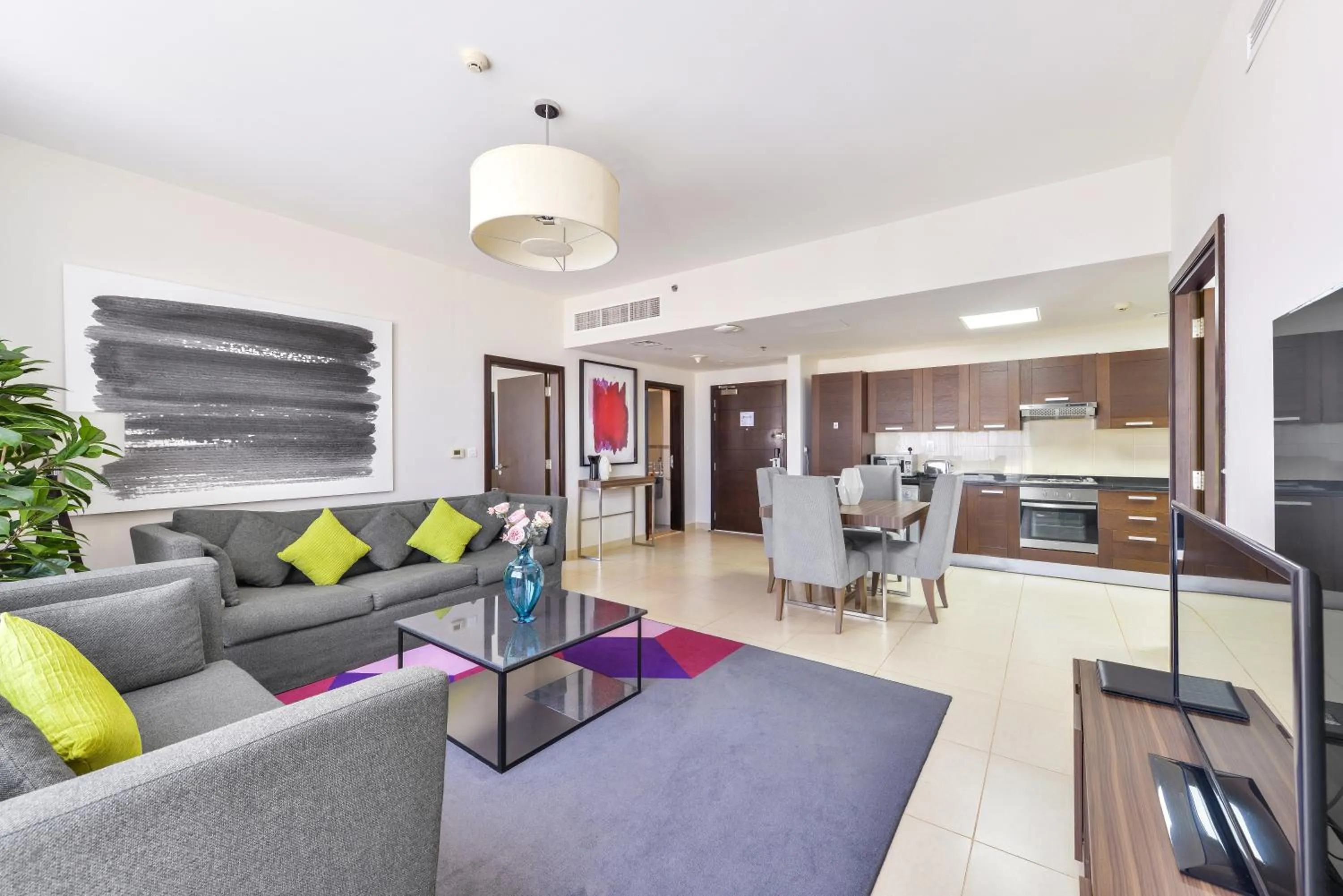 Living room in Nassima Tower Hotel Apartments