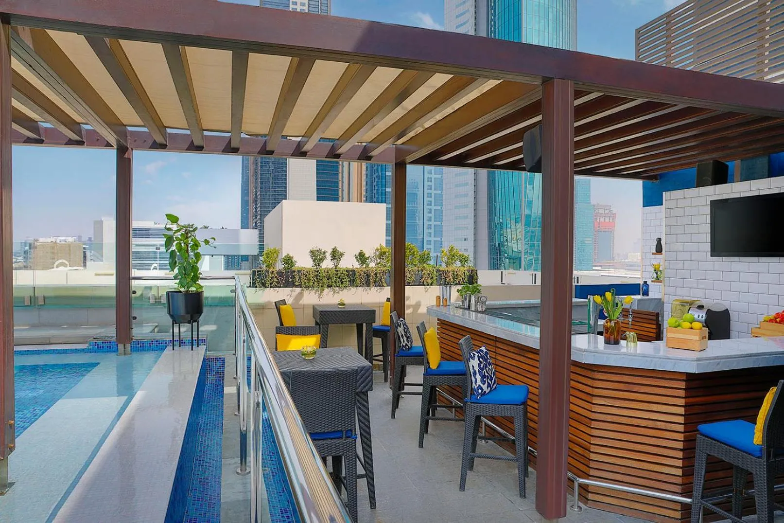 Lounge or bar in Nassima Tower Hotel Apartments
