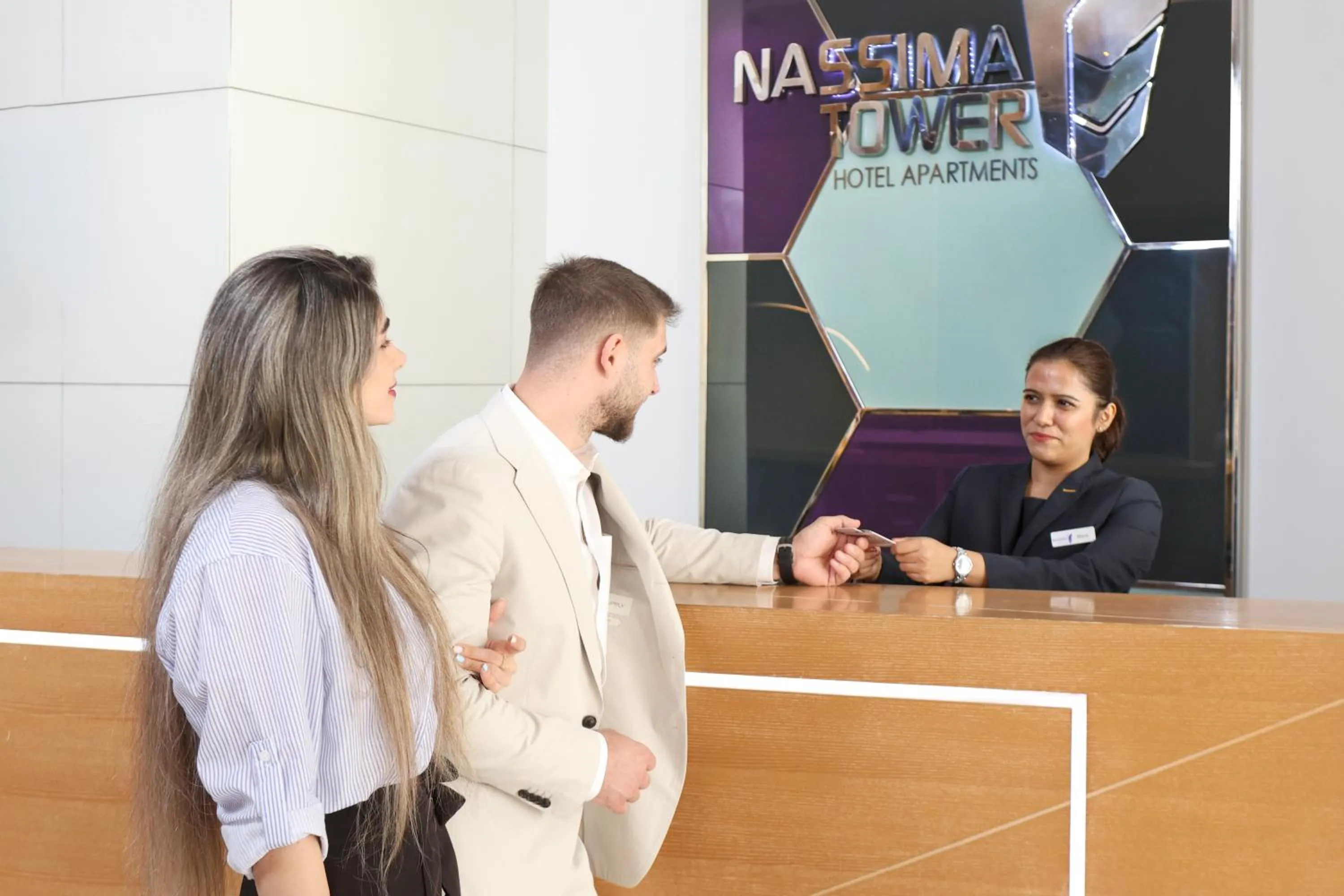 Lobby or reception in Nassima Tower Hotel Apartments