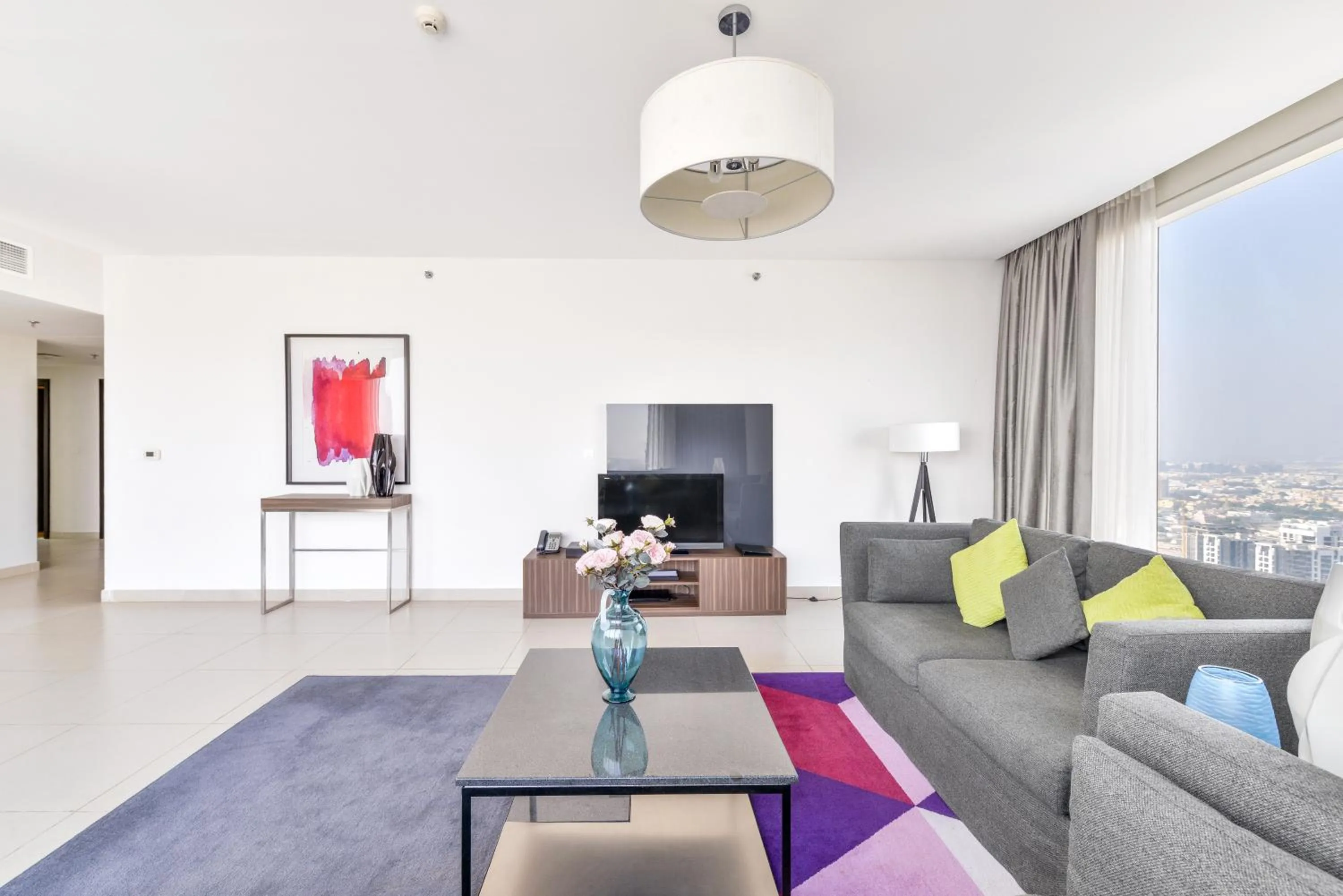 Living room in Nassima Tower Hotel Apartments