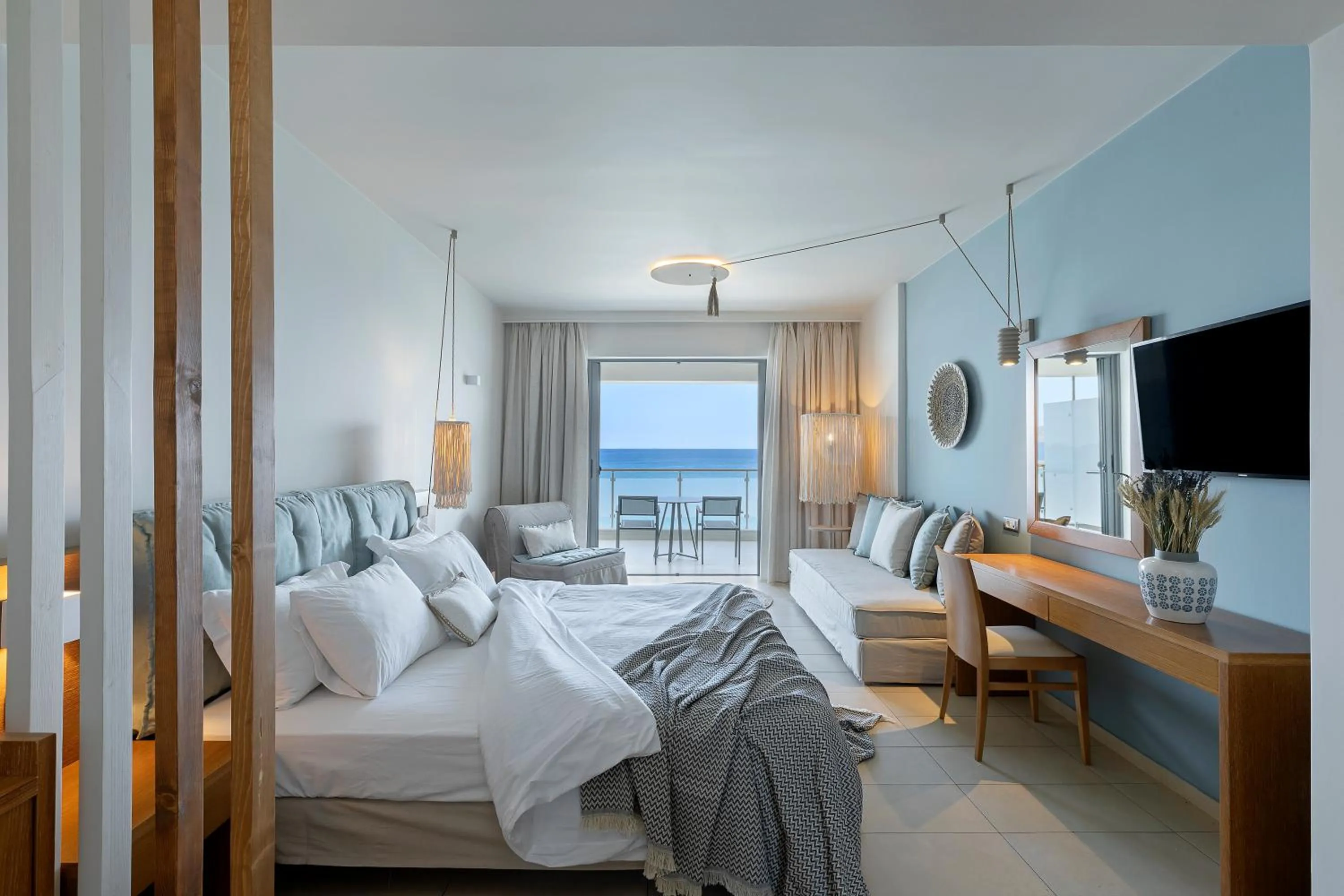 View (from property/room), Bed in Anastasia Hotel & Suites Mediterranean Comfort