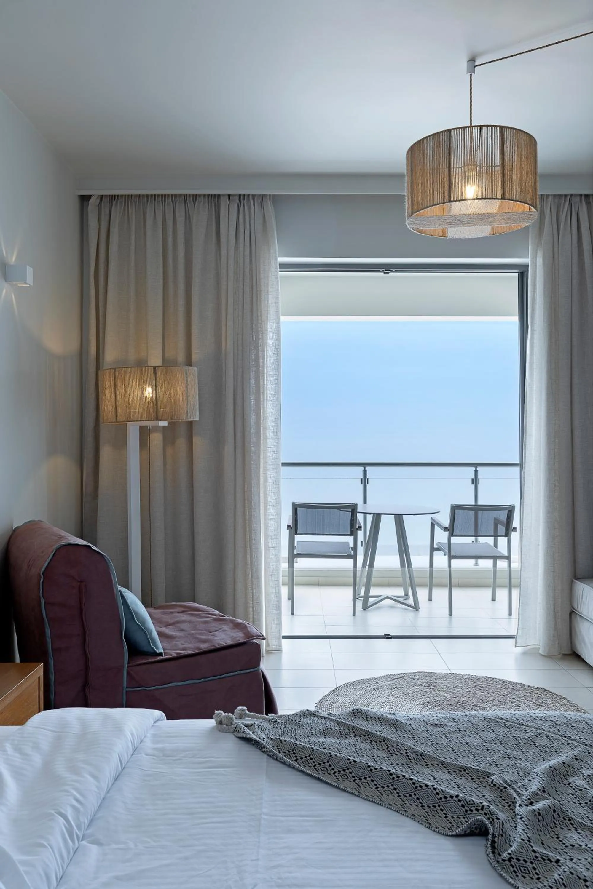 Balcony/Terrace, Bed in Anastasia Hotel & Suites Mediterranean Comfort