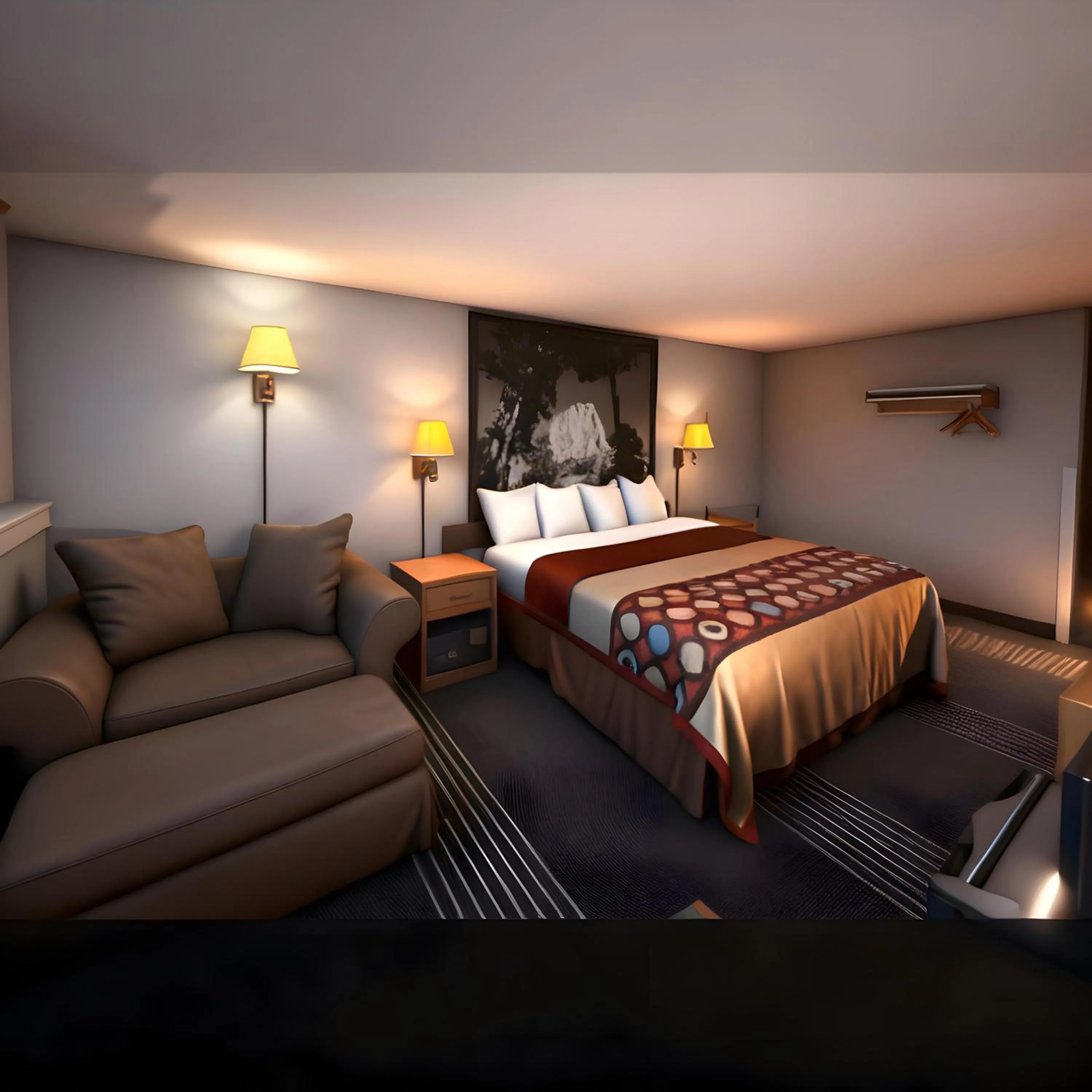 Bed in Super 8 by Wyndham Belle Fourche SD