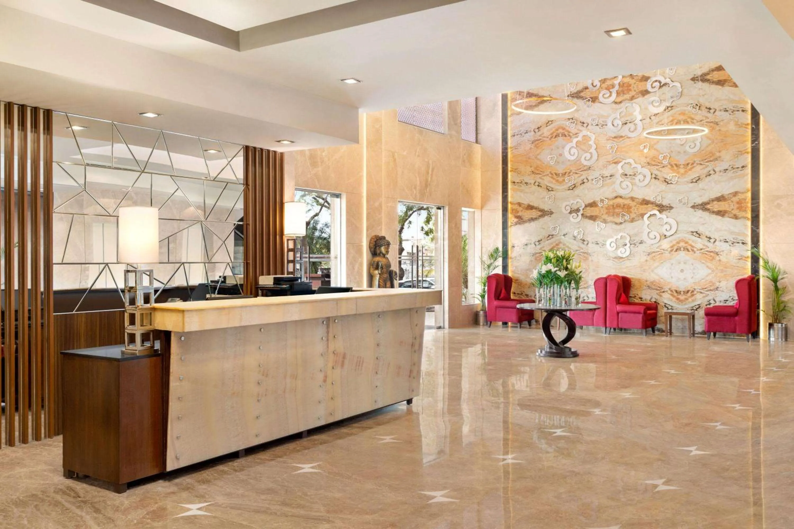 Lobby or reception in Ramada by Wyndham Jaipur North