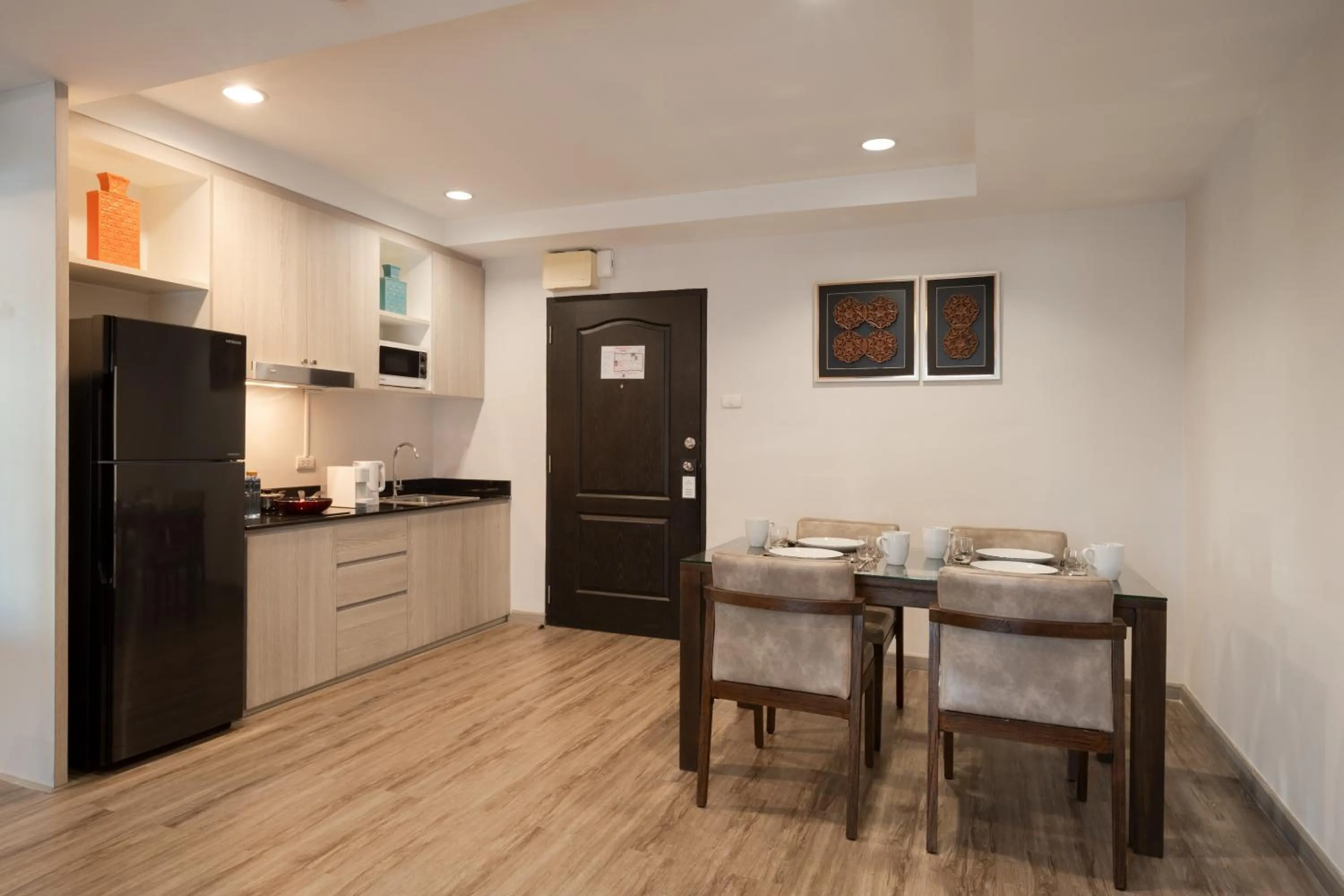 Kitchen or kitchenette in Aspira Residence Ruamrudee