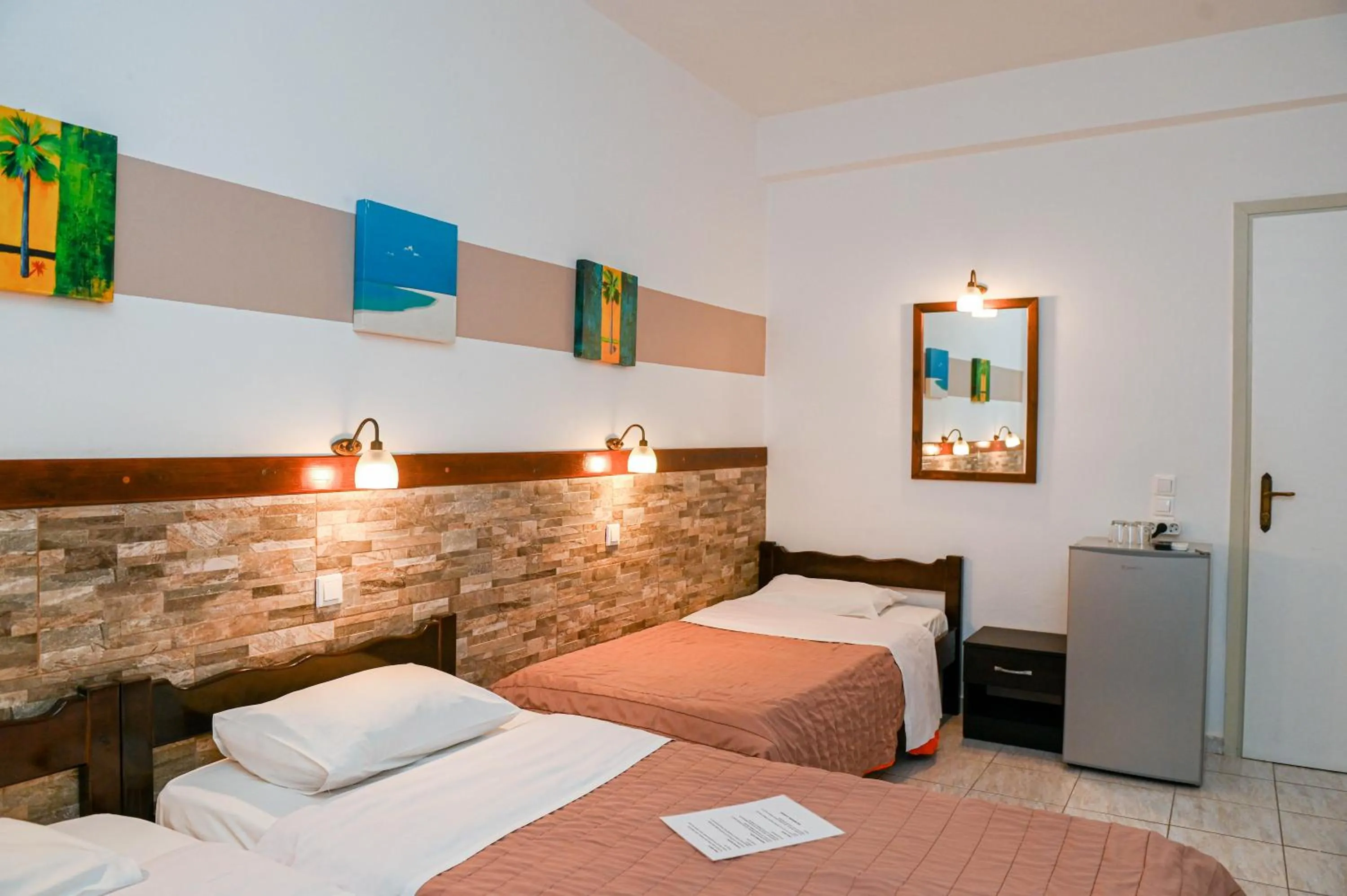 Bed in Narkissos Hotel