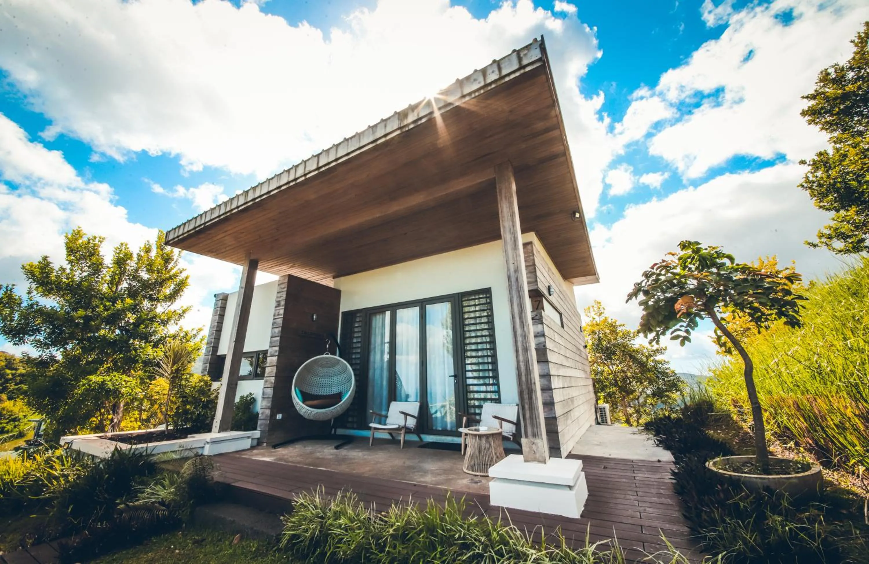 Property building in Hotel Chalets Chamarel